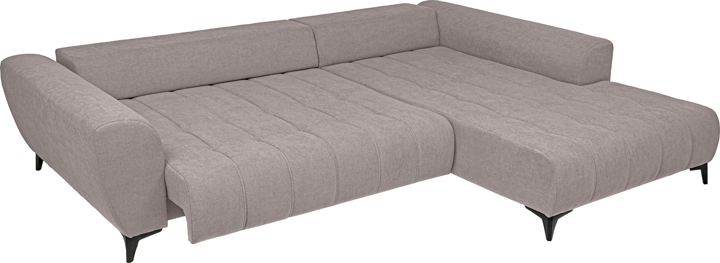 WERK2 Ecksofa »Memo Garay, XXL-Liegefläche, elektrisch ausziehbar auf ca. 228×126 cm« Luxus in Übergröße: XXL-Liegefläche, Komfort-Ottomane & stilvolle Füße