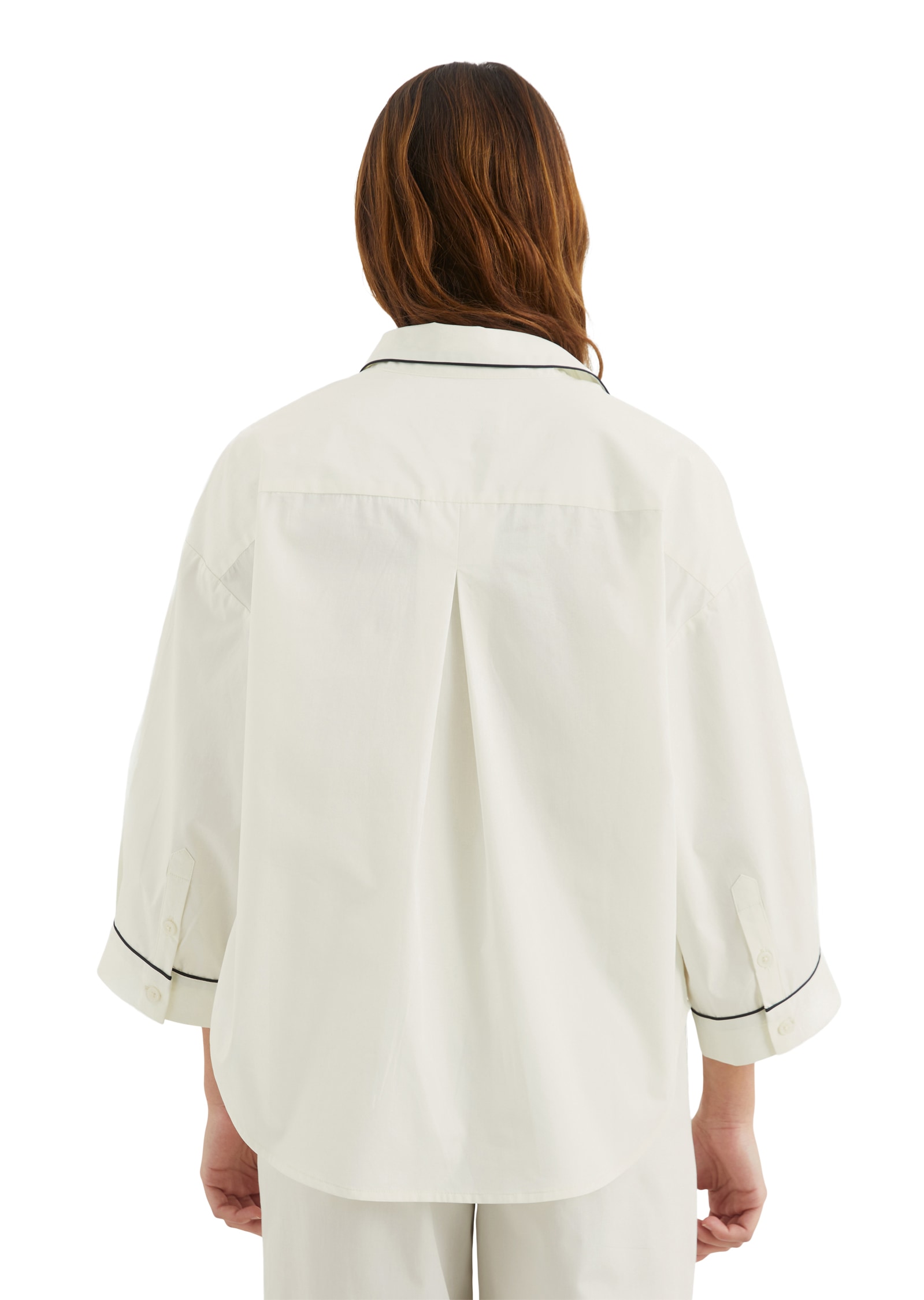 Marc O'Polo Oversize-Shirt »Mix & Match Poplin«, mit kontrastfarbenen Pipings