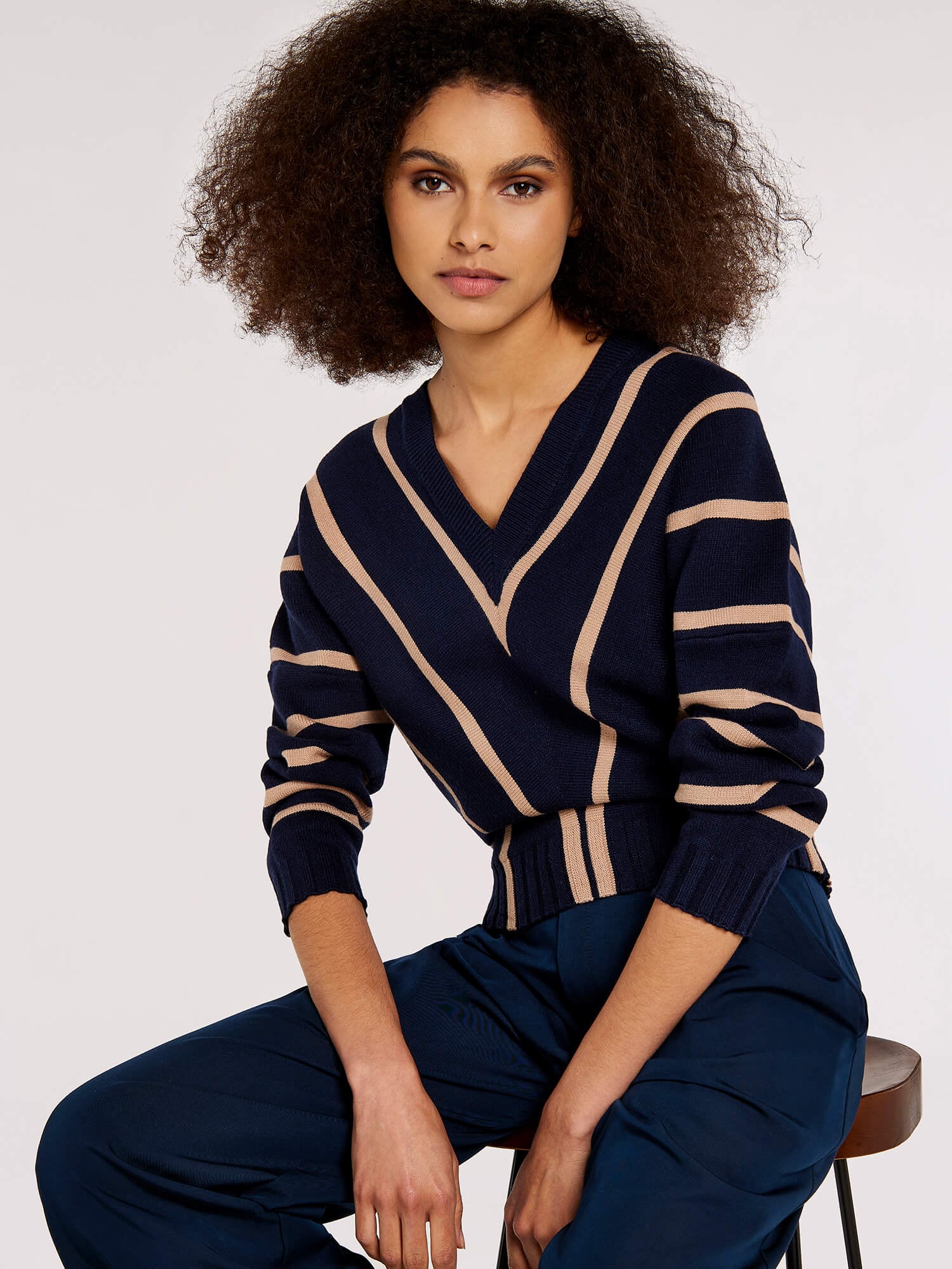 Apricot Streifenpullover »Chevron-Design Pullover« mit Streifenmuster