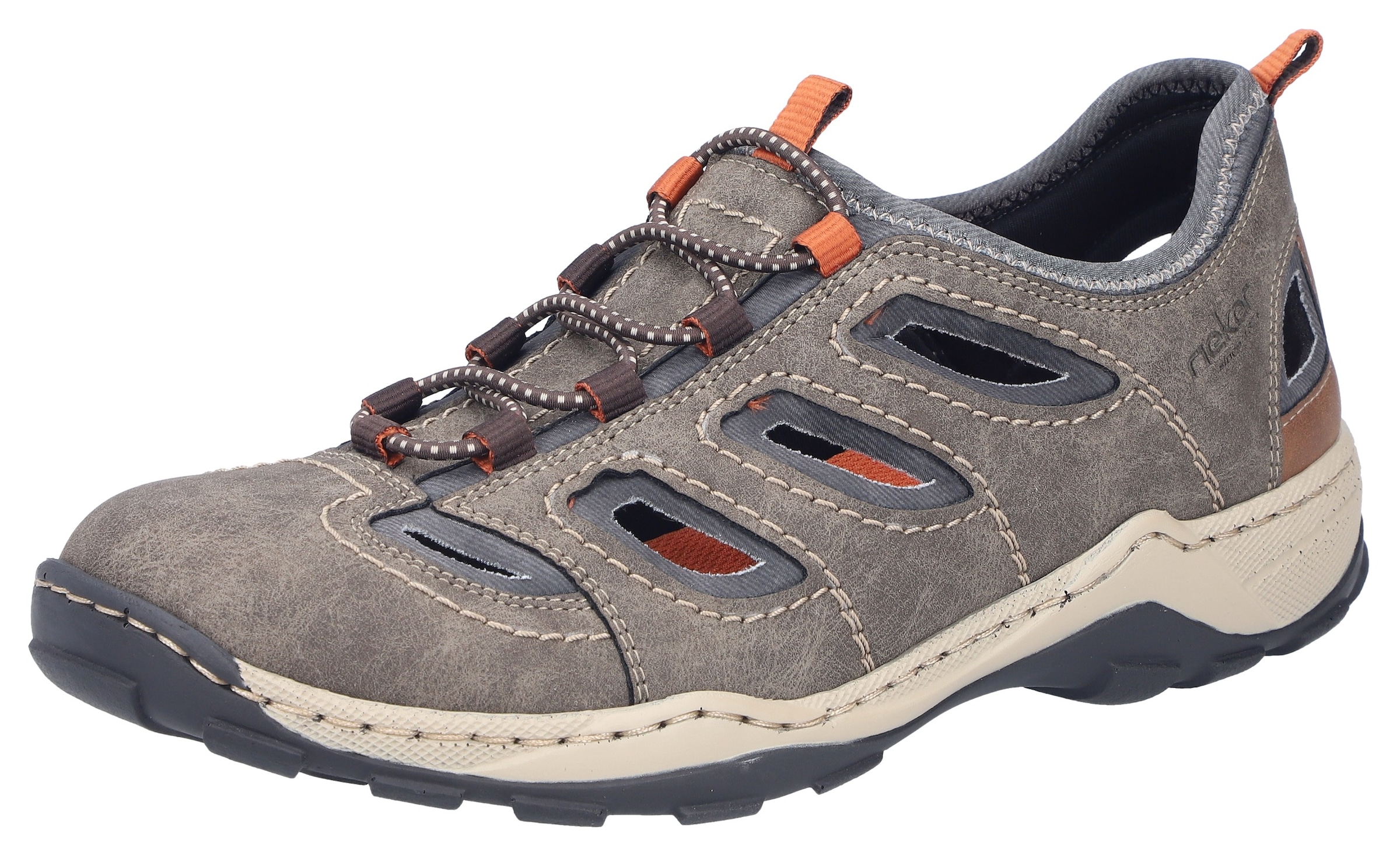 Rieker Slipper  Trekking Schuh, Sandale, Sommerschuh mit praktischem Gummizug