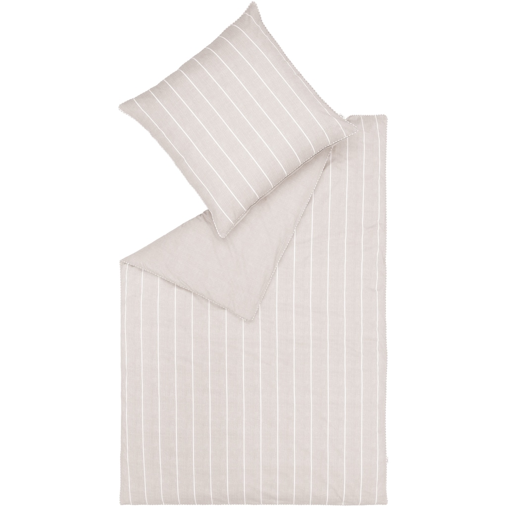 Esprit Bettwäsche »Harp Stripe«, (2 tlg.), in Renforce Qualität, 100% Baumwolle (BCI Better Cotton Initiative), Bett- und Kopfkissenbezug mit Reißverschluss, Winter- und Sommerbettwäsche