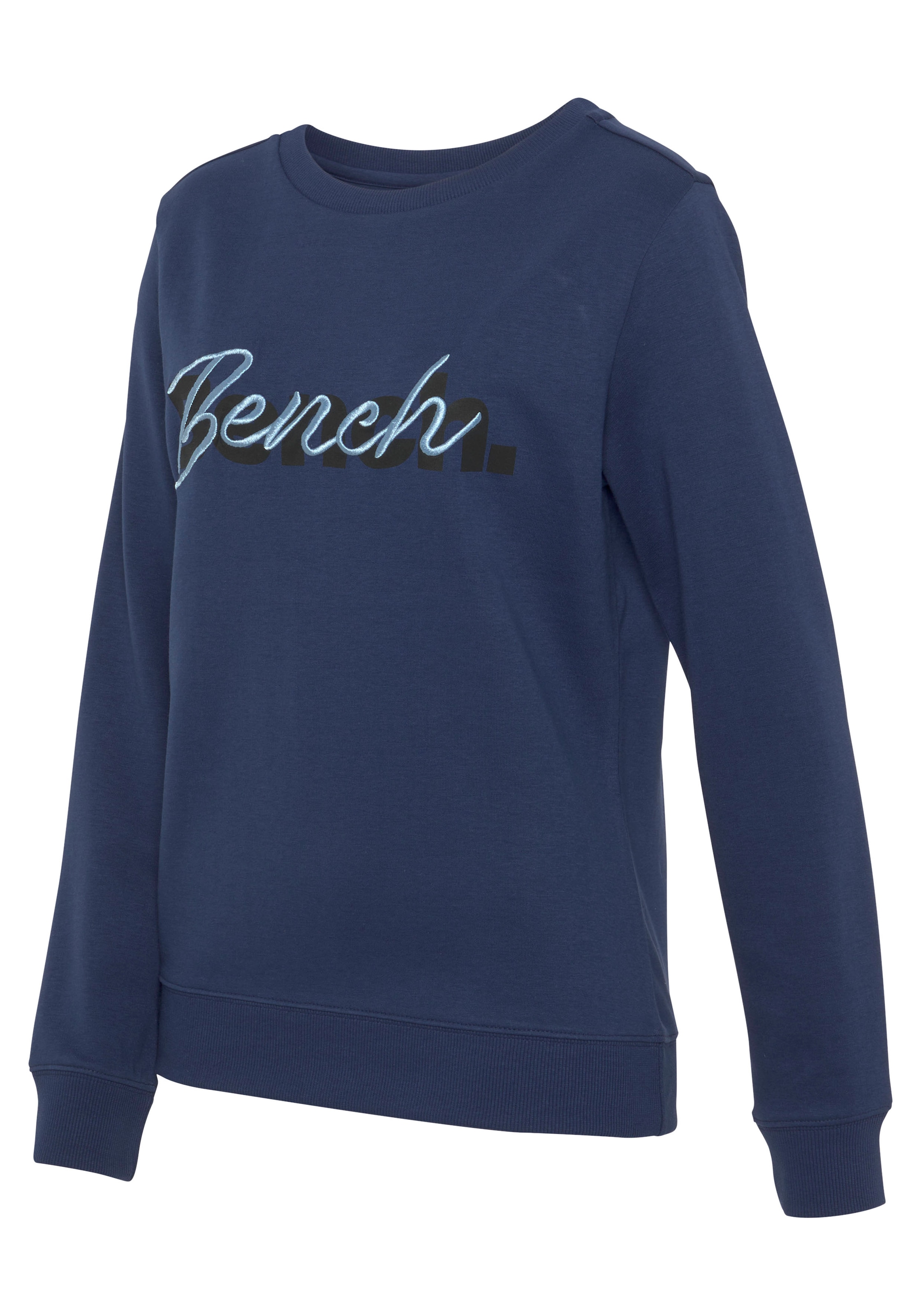 Bench. Loungewear Sweatshirt mit Logodruck und Stickerei, Loungeanzug