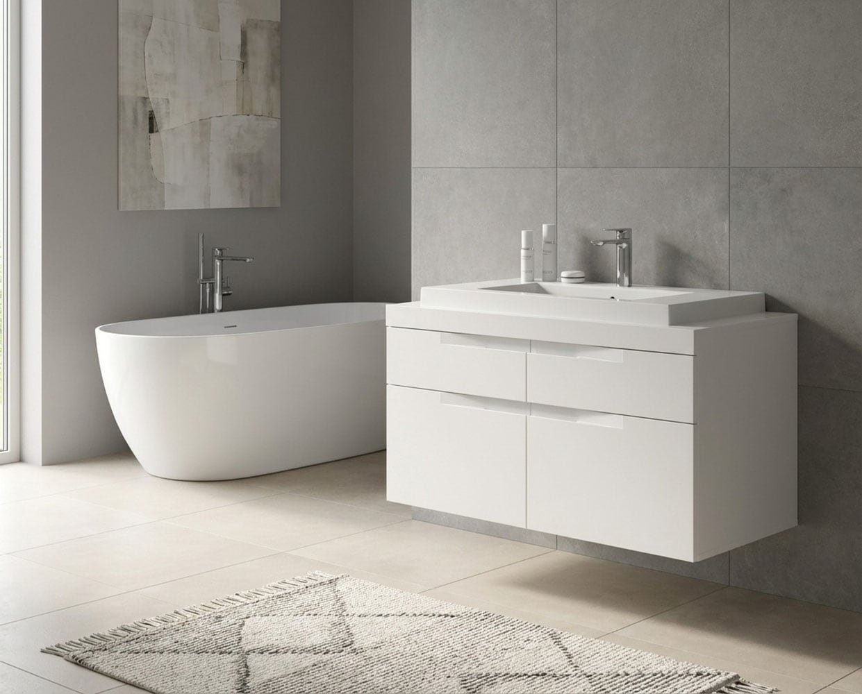 OTTO home Waschtisch »MAOI, inklusive Mineralguss-Aufsatzwaschbecken, Breite 100cm« Waschbecken, Waschbeckenschrank, Kommode, Badunterschrank