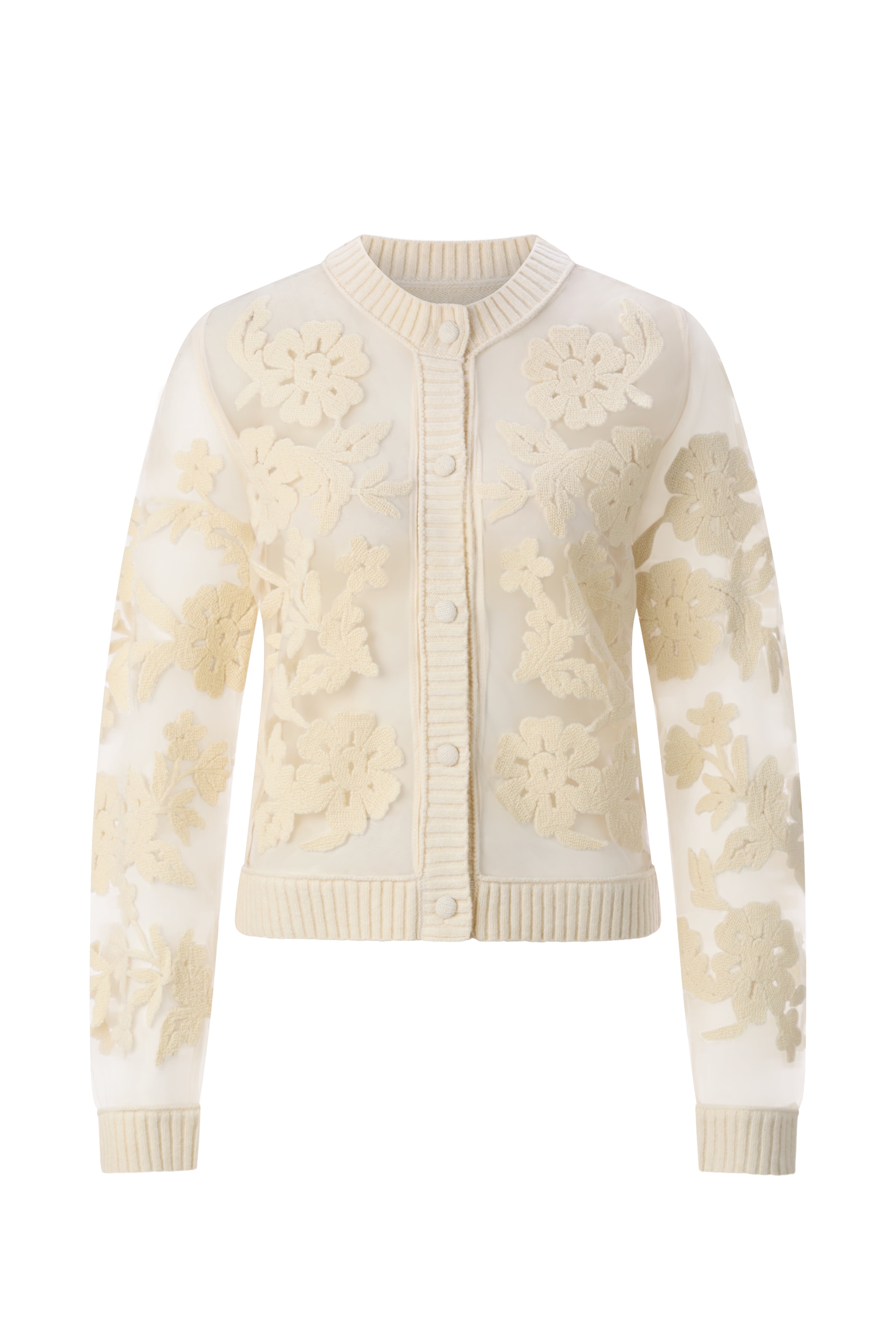 RICHROYAL Cardigan mit Mesh Embro