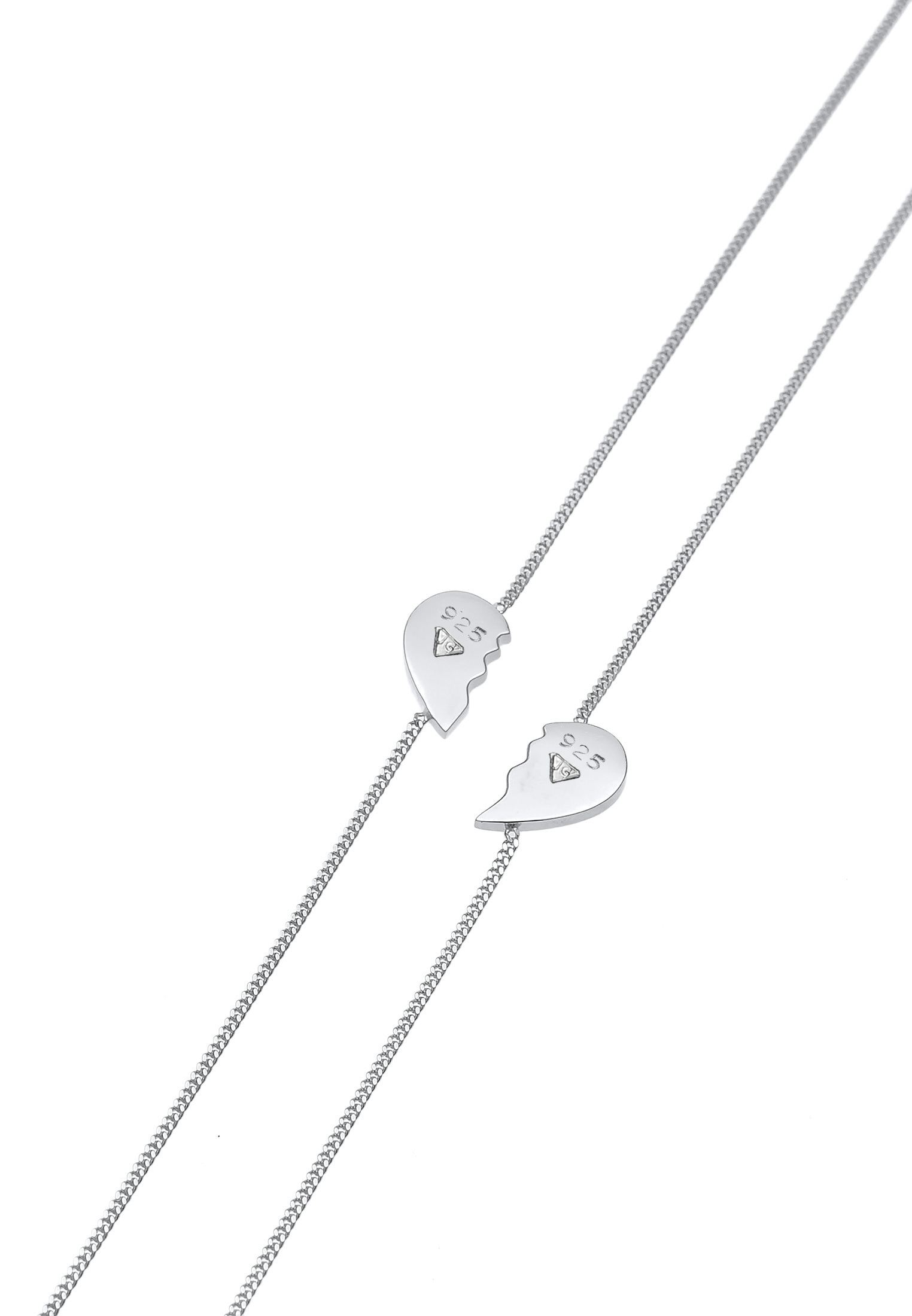Elli Armketten Set »Armband Herz geteilt Friends Love 2er Set 925 Silber«