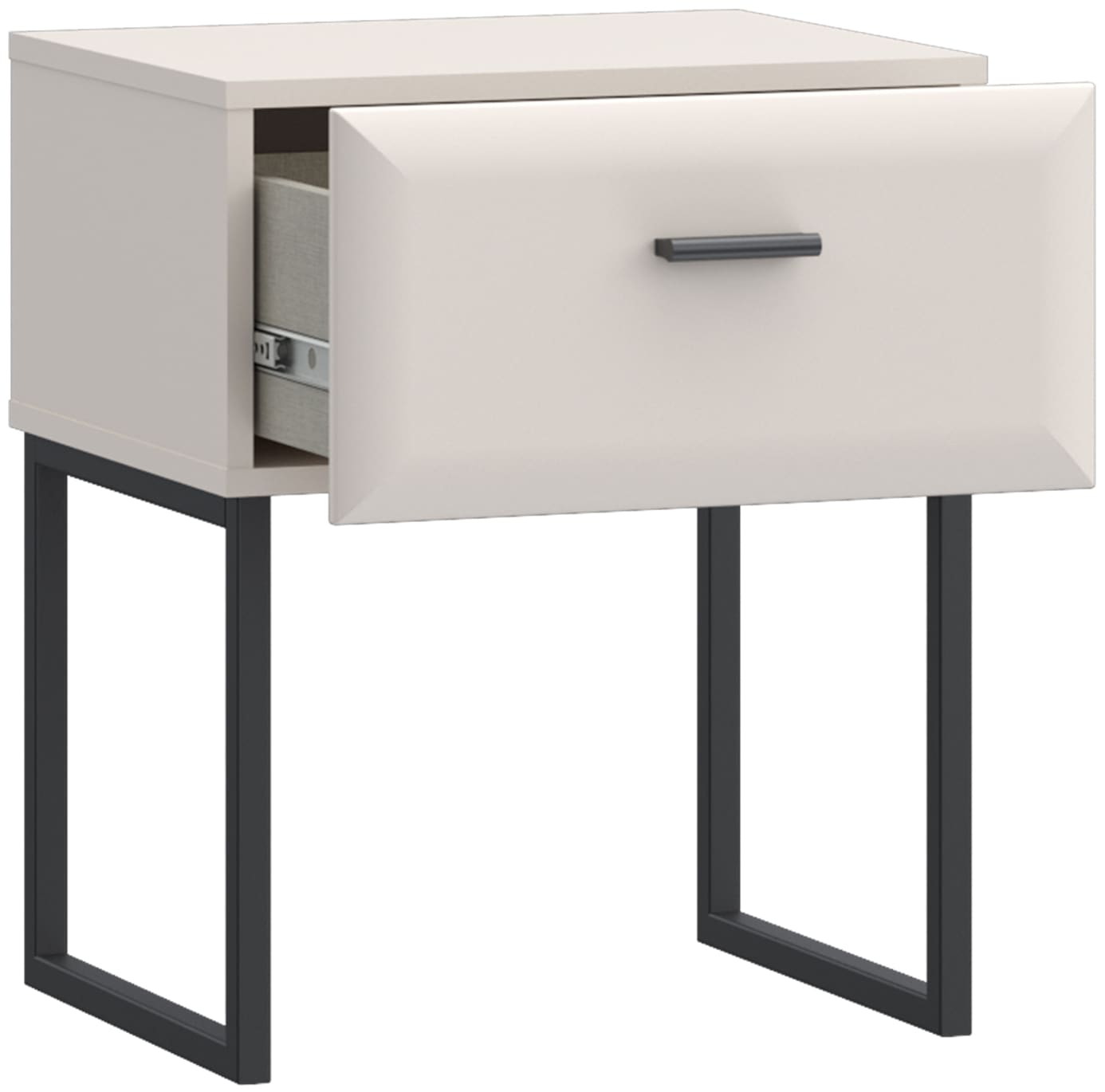 FORTE Nachtkommode »Akihisa mit Schubkasten und Metallfüßen« B/H/T 45,2/54,6/38 cm, Metallfüße, Schubkasten