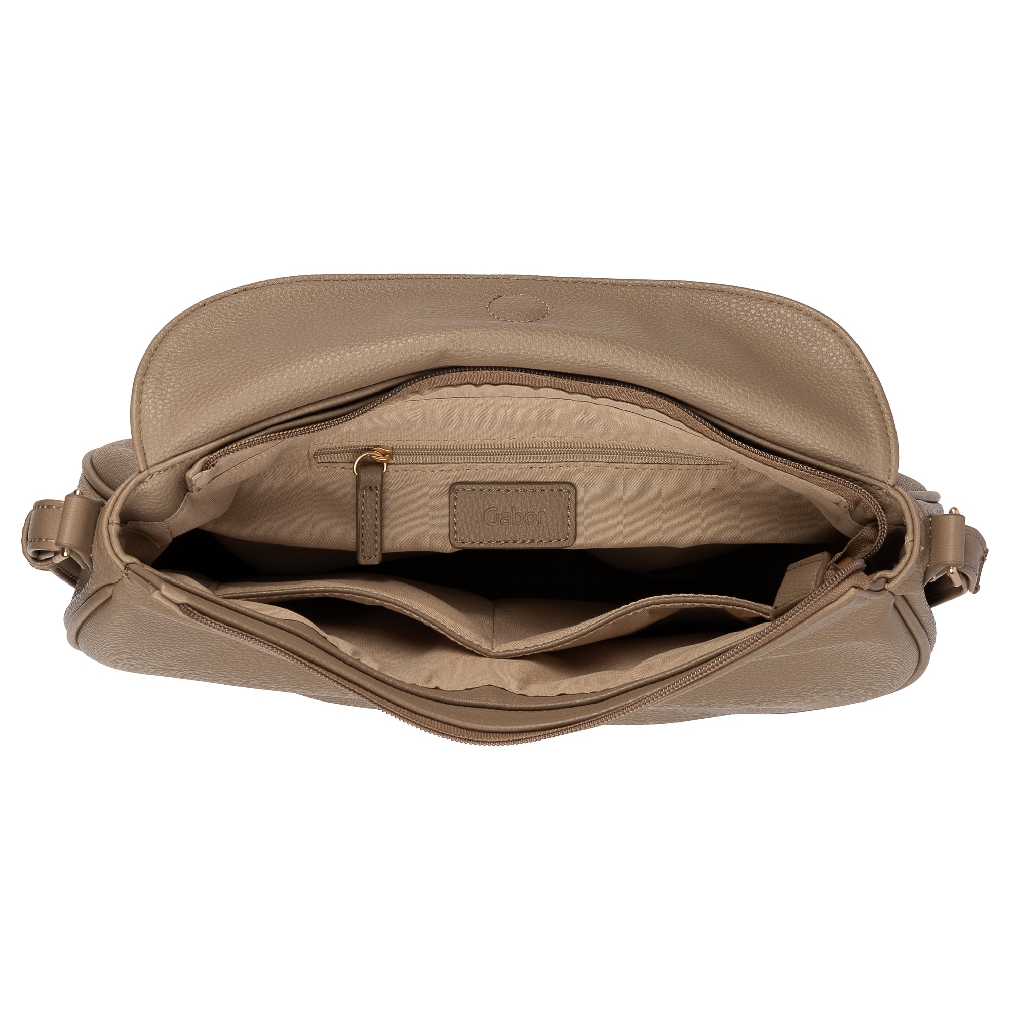 Gabor Umhängetasche »Marcella« griffiges Lederimitat in dezenten Formen mit Nieten verziertem Zipper