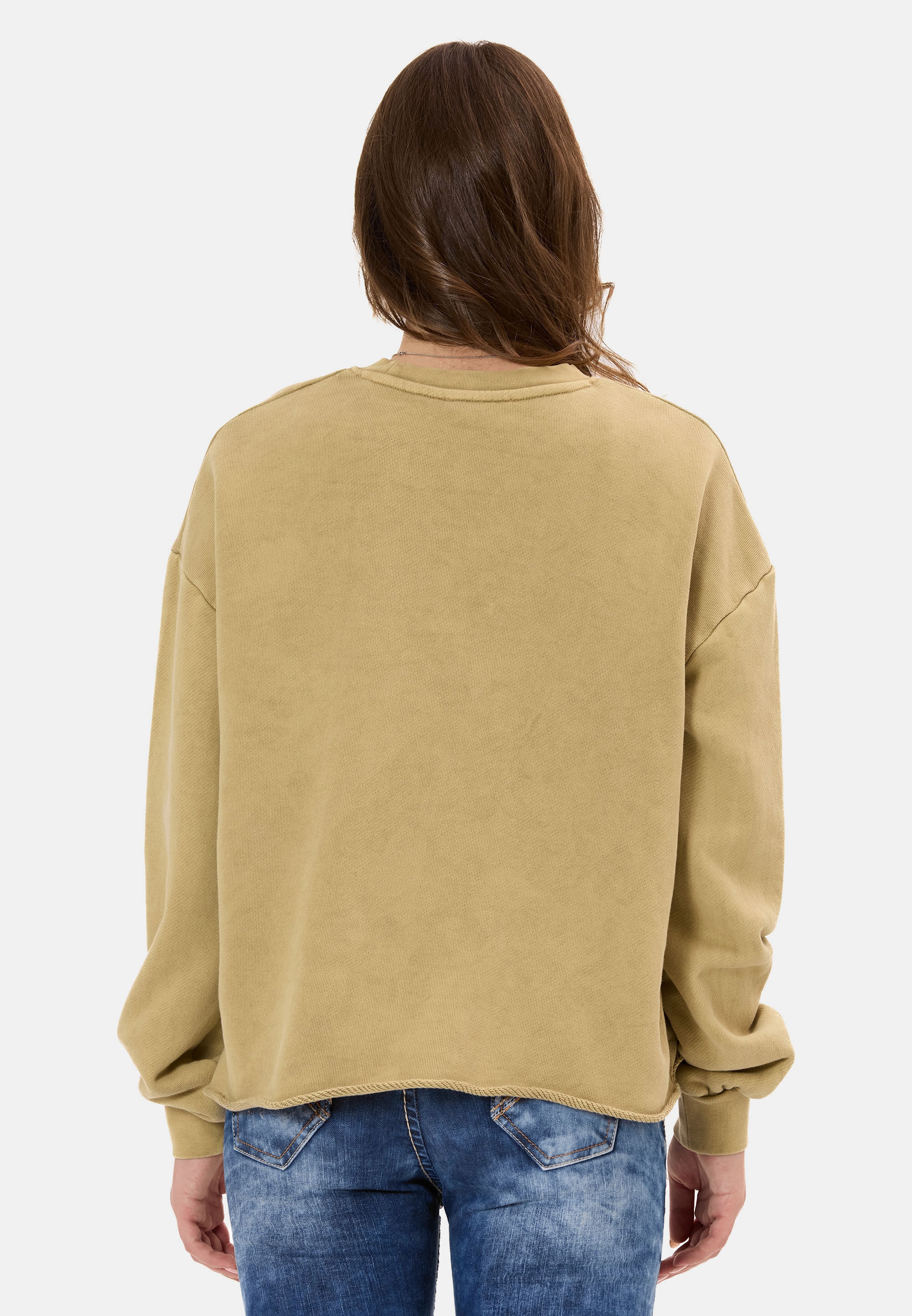 Cipo & Baxx Sweatshirt »WL375«, mit Brush-Muster
