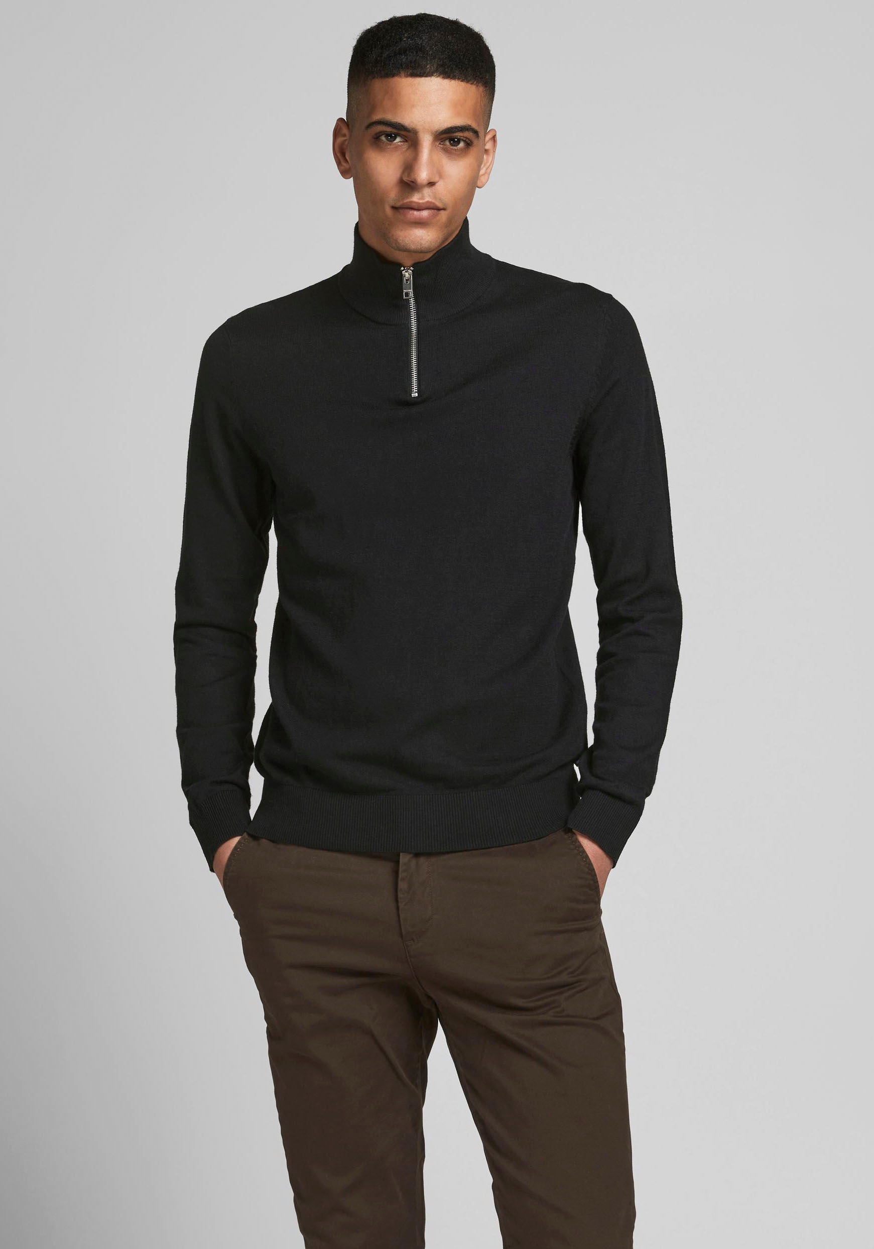 Jack & Jones Rundhalspullover »EMIL KNIT HALF ZIP«