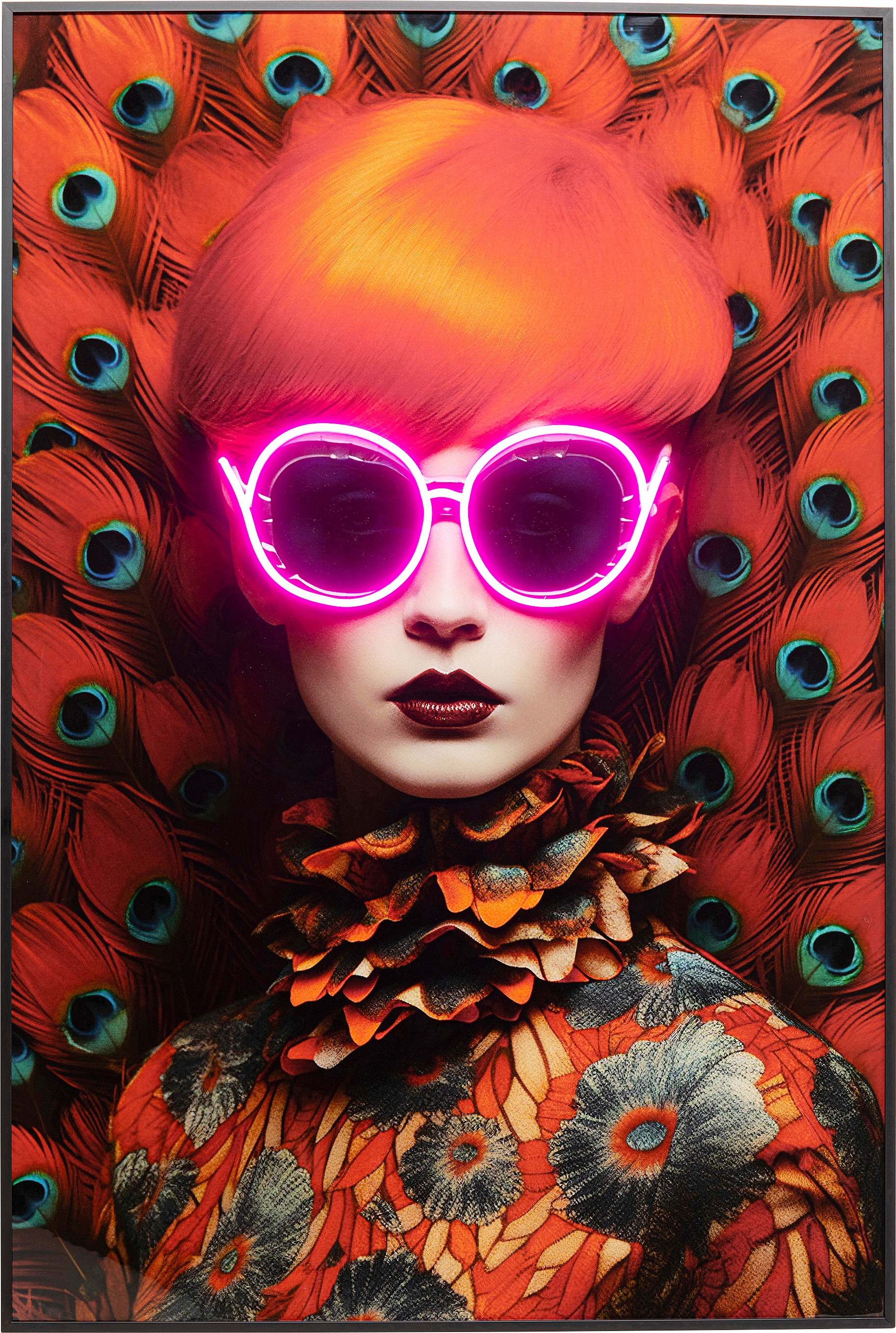 Kare Design LED-Bild »Gerahmtes Bild Fancy Lady 75x55cm« 1,  verschiedene Farben