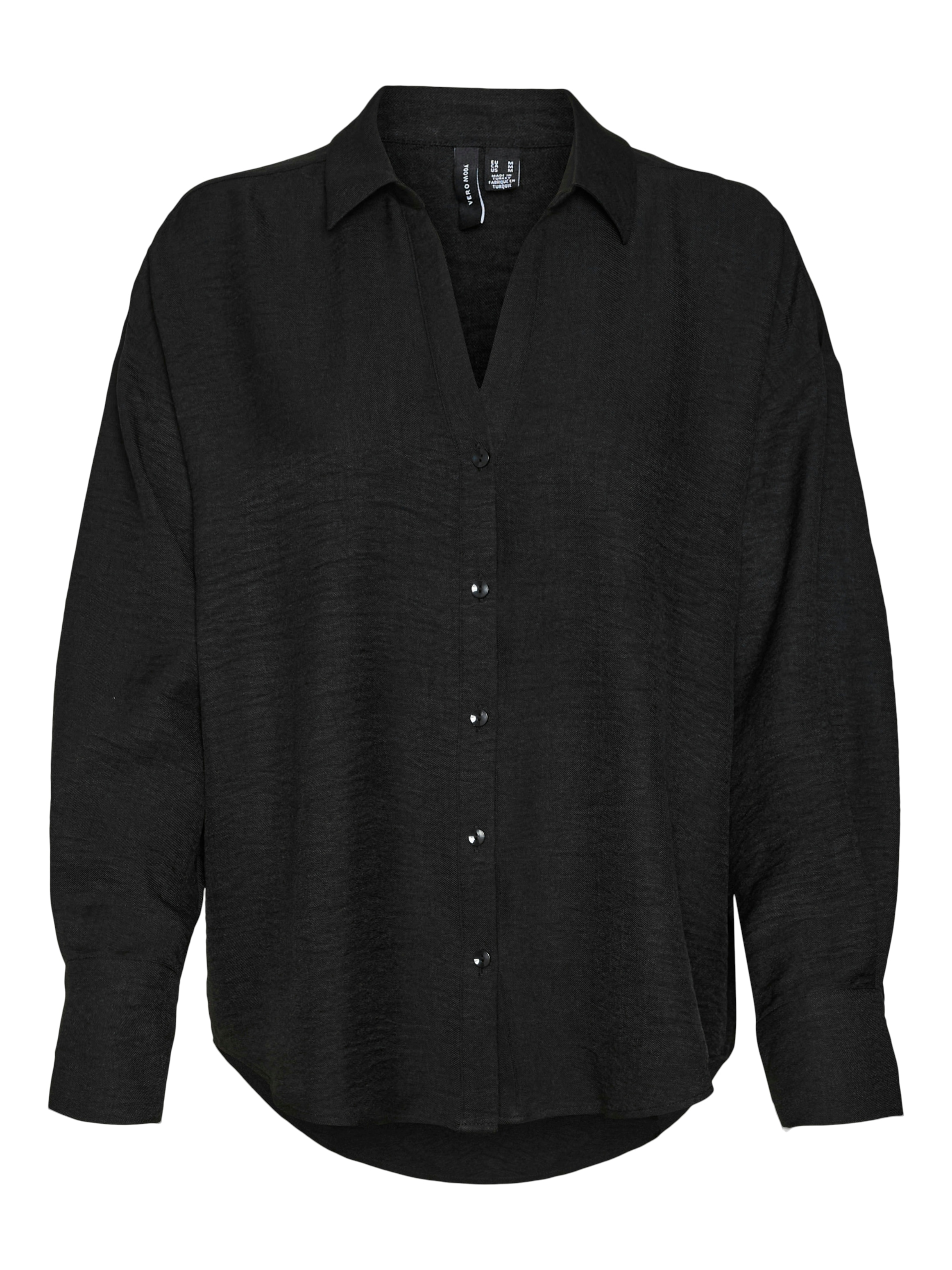 Vero Moda Langarmbluse »VMMELANEY QUEENY LS SHIRT WVN NOOS« Kunstfaser, loose fit