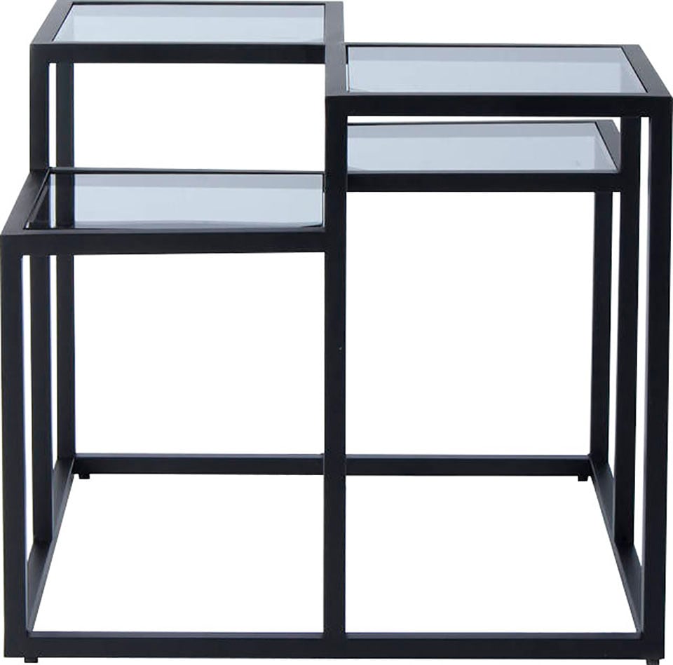 Kayoom Beistelltisch »Steps 625, Beistelltisch in elegantem Design, würfelförmig« 1 Stk. tlg. stufenförmiges Gestell aus Metall, quadratische Platten, modern