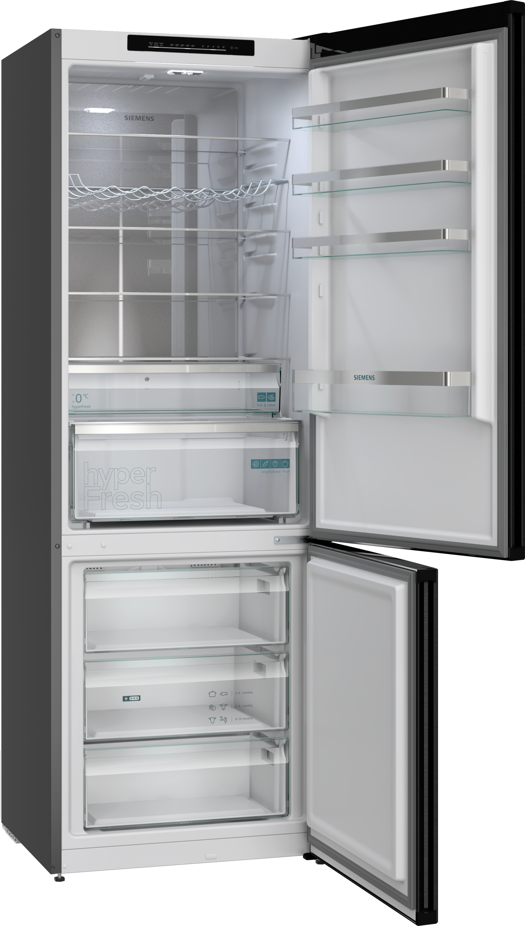 SIEMENS Kühl-/Gefrierkombination iQ300 »KG49NVXCG« 203 cm hoch 70 cm breit hyperFresh System für frisches Obst und Gemüse sowie Total noFrost