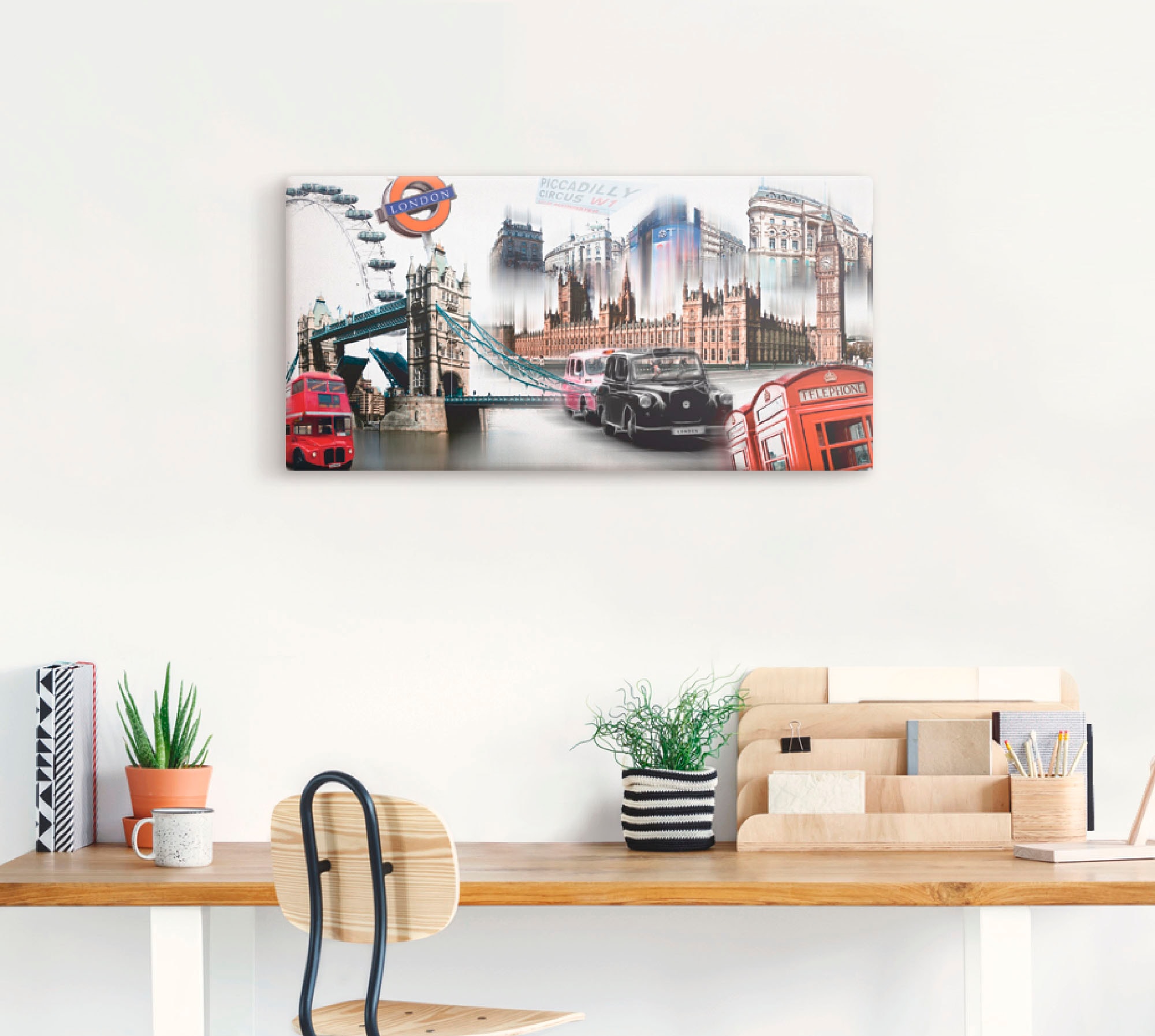 Artland Wandbild »London Skyline Collage IV«, Großbritannien, (1 St.), als Leinwandbild, Poster, Wandaufkleber in verschied. Größen