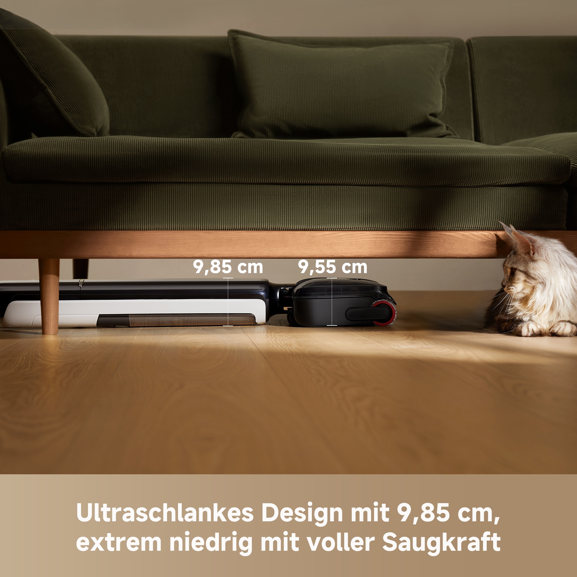 Dreame Nass-Trocken-Akkusauger »T12 Pro-R« 180° flach, 95°C Reinigung, Anti‑Verwicklung