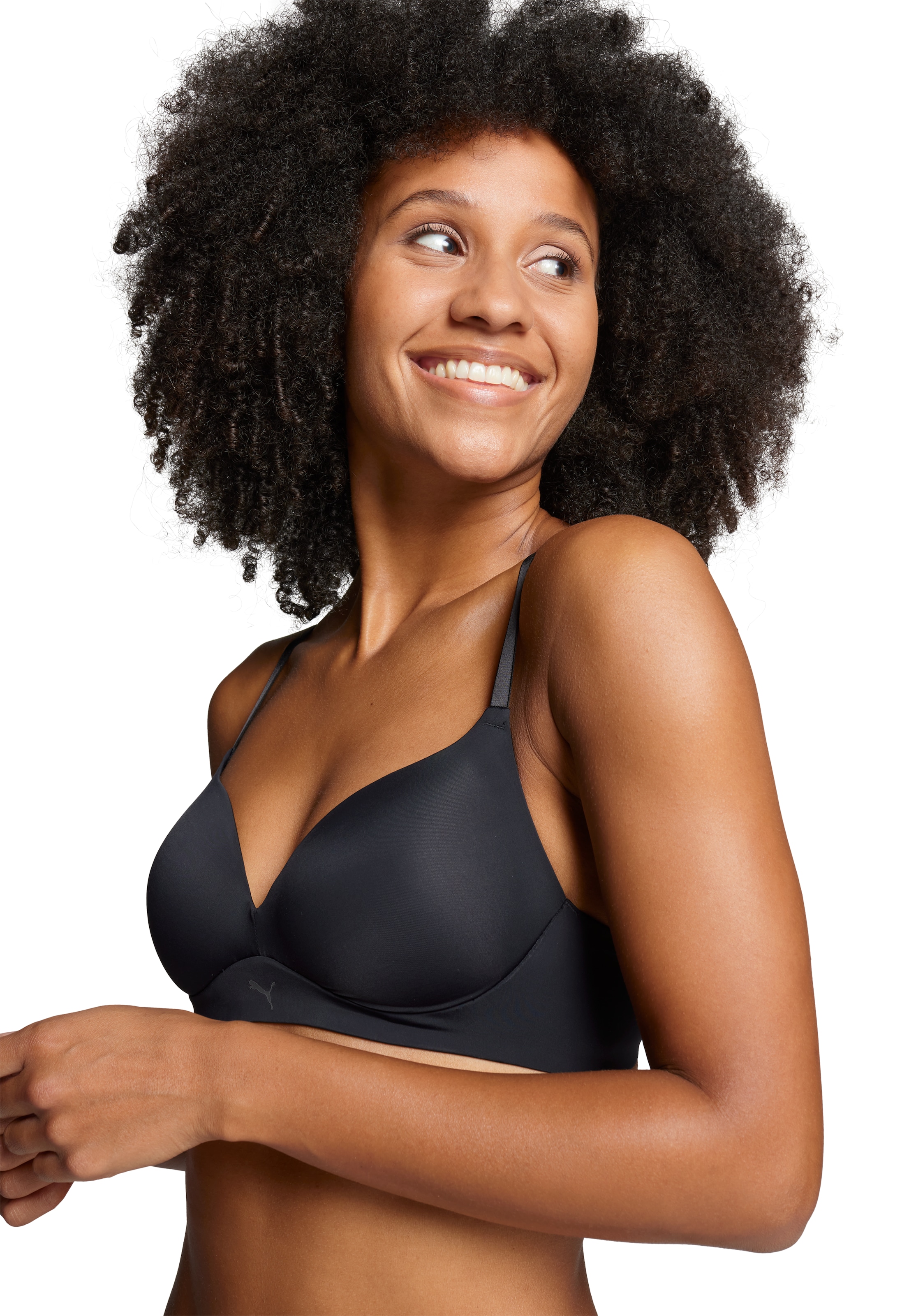 PUMA Bügelloser BH »PUMA WOMEN SOFT PADDED BRA«, Weiche Wattierung, Vorgeformte Körbchen
