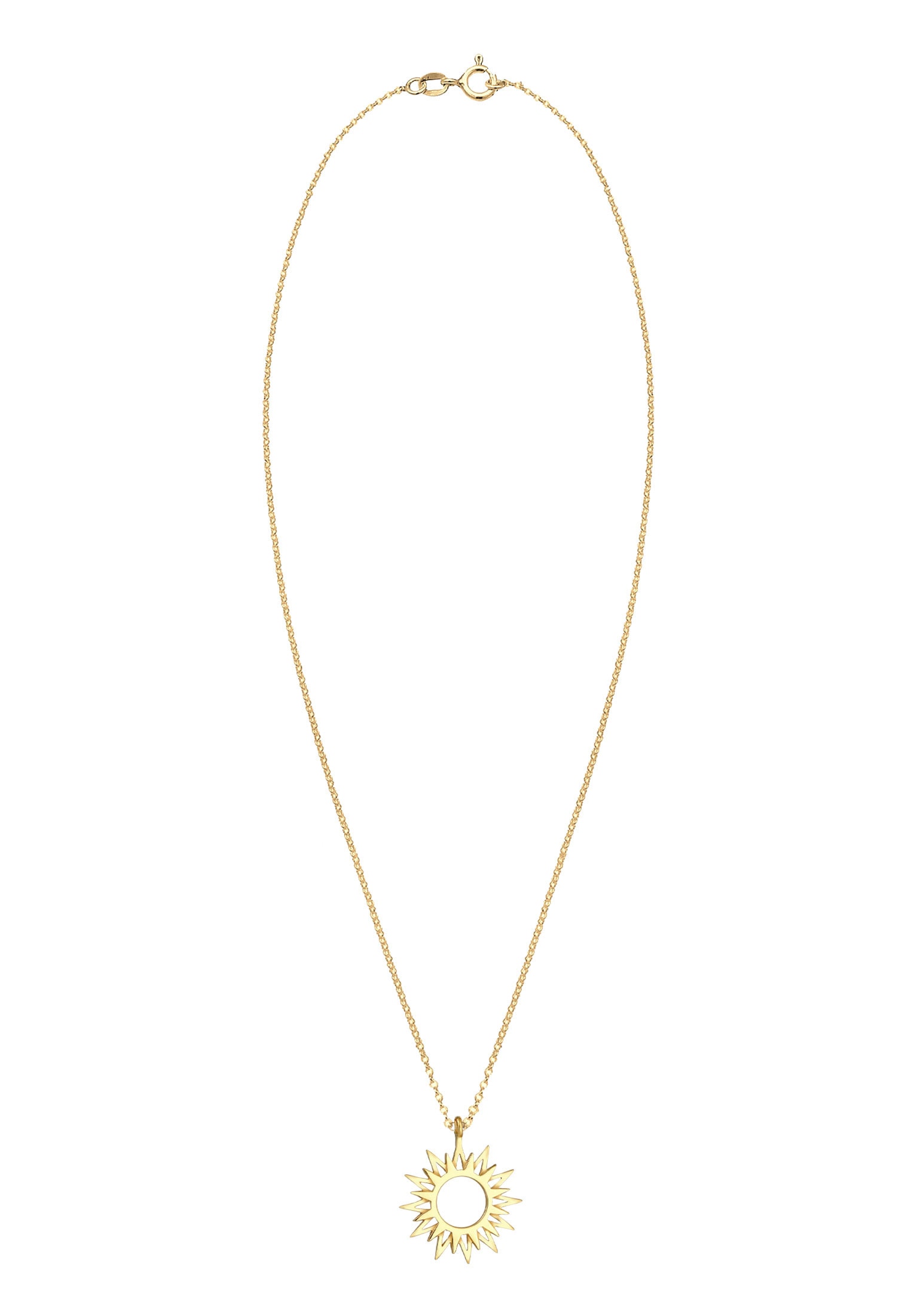 Elli Kette mit Anhänger »Halskette Sonne Sun Strahlen Astro Symbol 925 Silber«