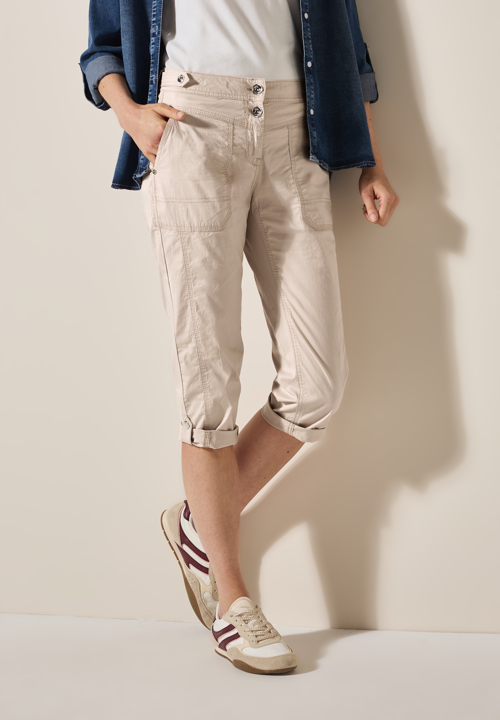 Cecil Caprihose »Style New York«, mit Knopfdetails am Bund