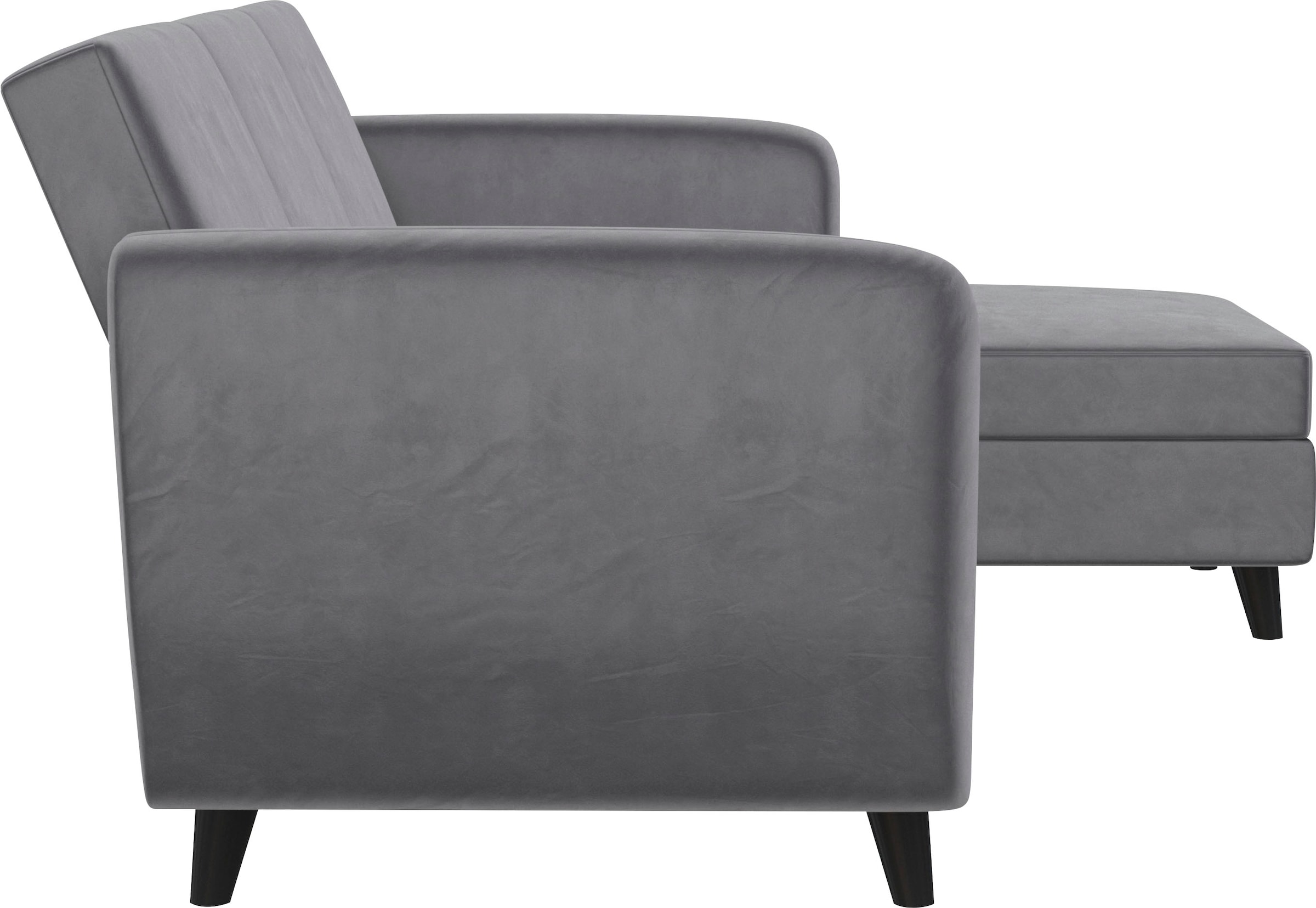 Dorel Home Ecksofa »Perry, L-Form,« Rückenlehne, verschiedene Farbvarianten, Sitzhöhe 43 cm, Breite 219 cm