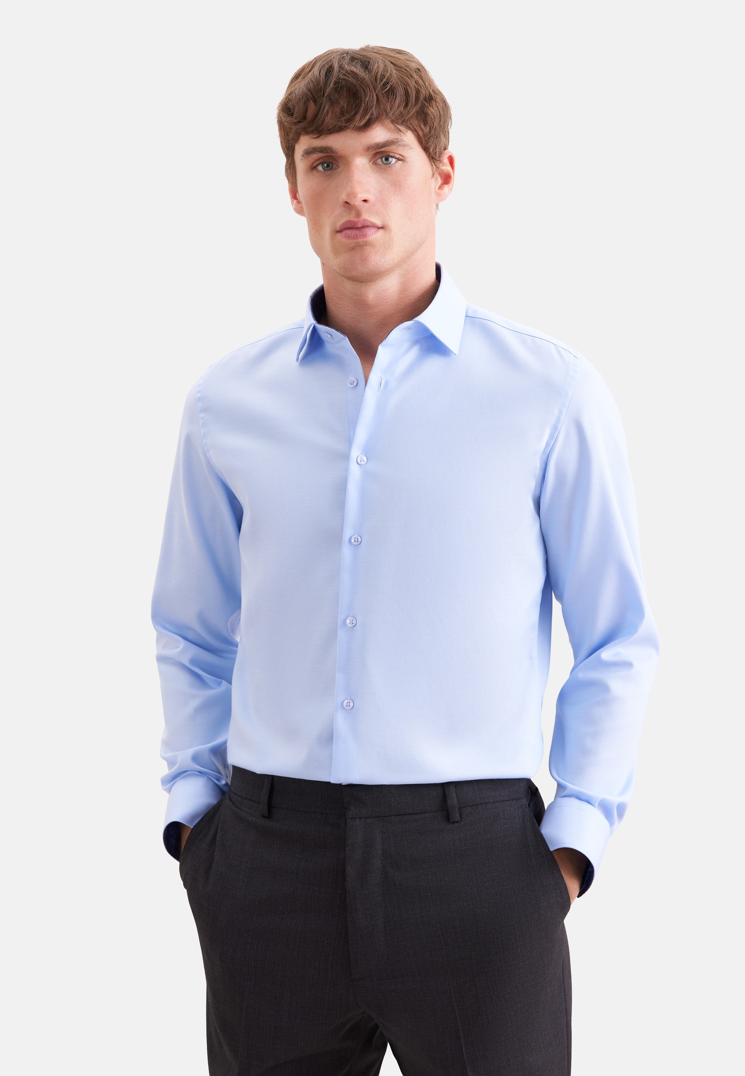 seidensticker Businesshemd »Schwarze Rose« Slim 1/1 Kentkragen Uni