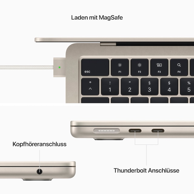 Apple Notebook »MacBook Air«, 34,46 cm, / 13,6 Zoll, Apple, M2, 8-Core GPU, 256  GB SSD ➥ 3 Jahre XXL Garantie | UNIVERSAL