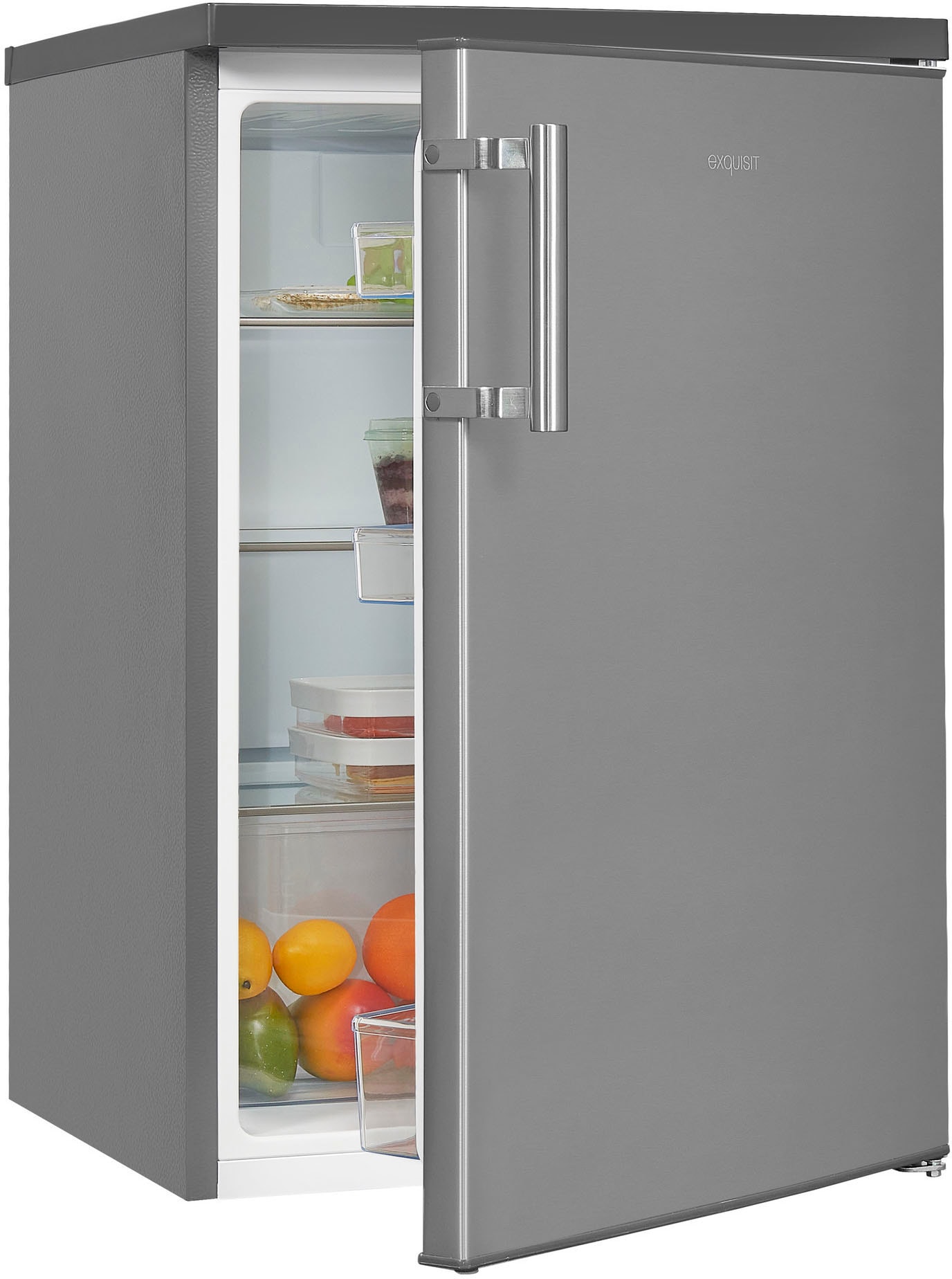 exquisit Kühlschrank »KS16-V-H-010D«, hoch, cm | 85,5 inoxlook, bestellen 56 KS16-V-H-010D online cm breit UNIVERSAL