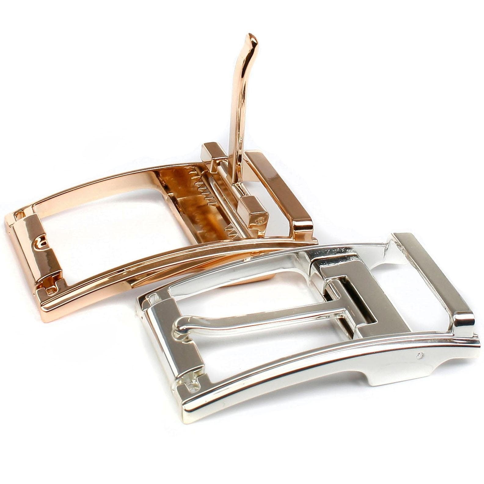 Anthoni Crown Ledergürtel mit dekorativer Schließe, helle Rückseite