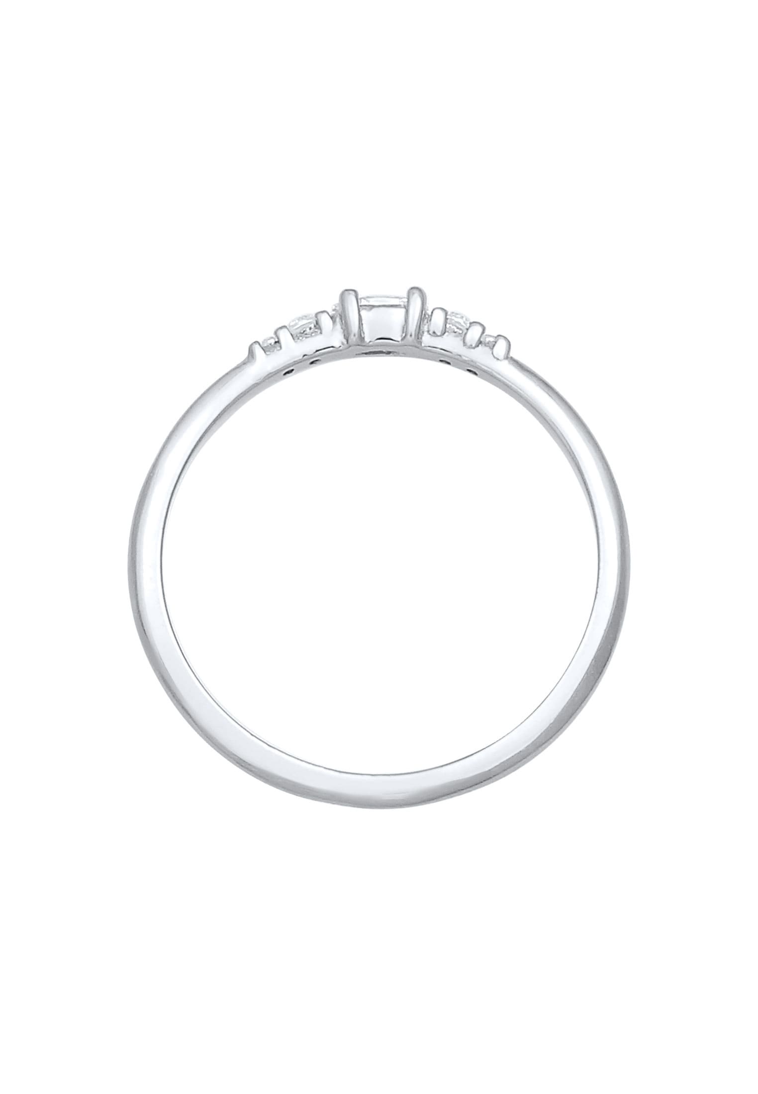 Elli Verlobungsring »Ring Zirkonia Marquise Elegant Verlobung 925 Silber«