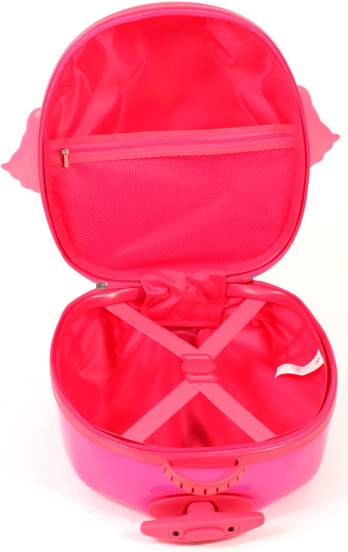 CHIC2000 Kinderkoffer »Bouncie, Eule, Pink«, 2 Rollen, Hartschalen-Trolley