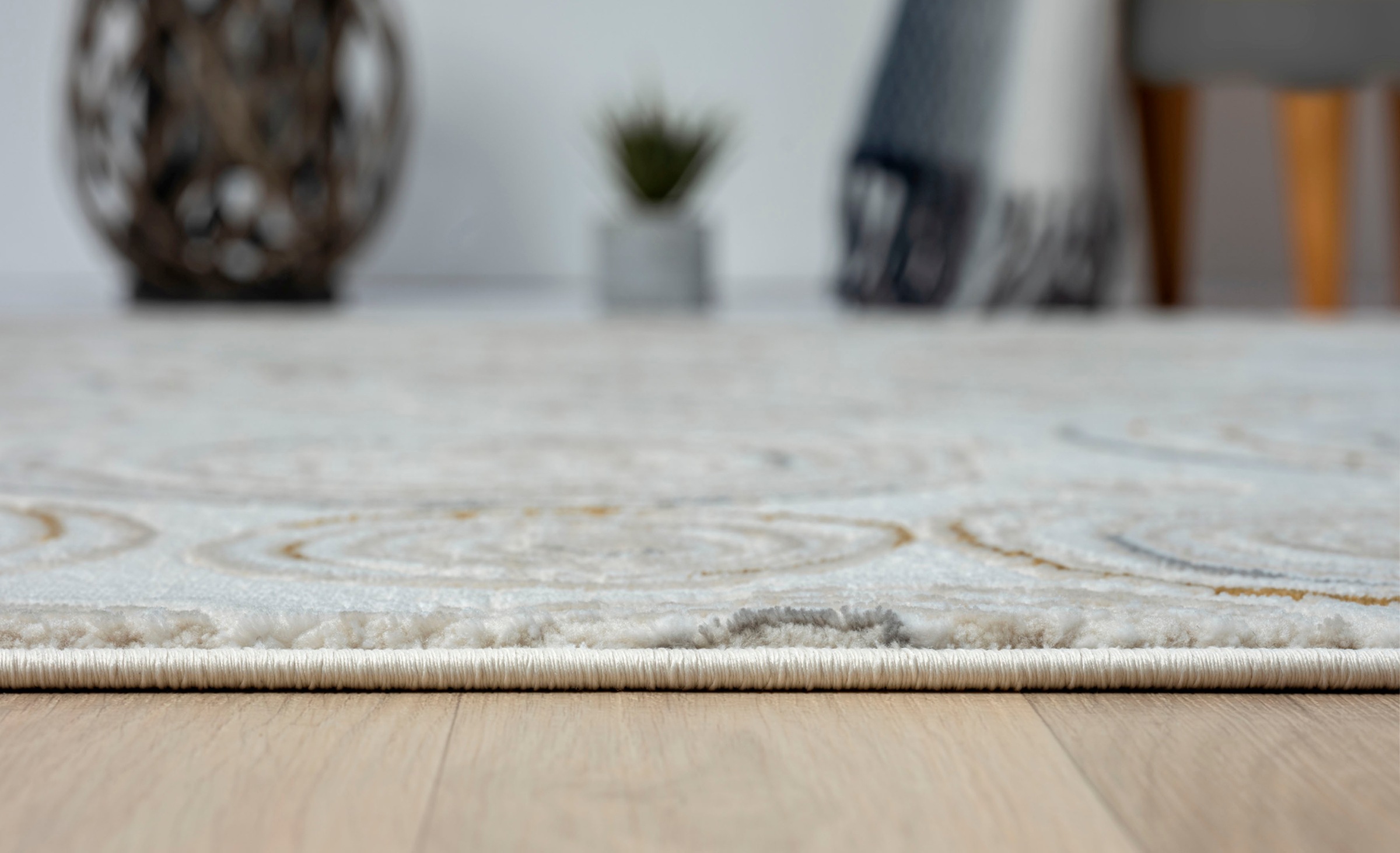 Myflair Möbel & Accessoires Teppich »My Style Lagerräumung«, rechteckig, 10 mm Höhe, Kurzflor, Scandi-Design, besonders weich durch Microfaser, mit Fransen