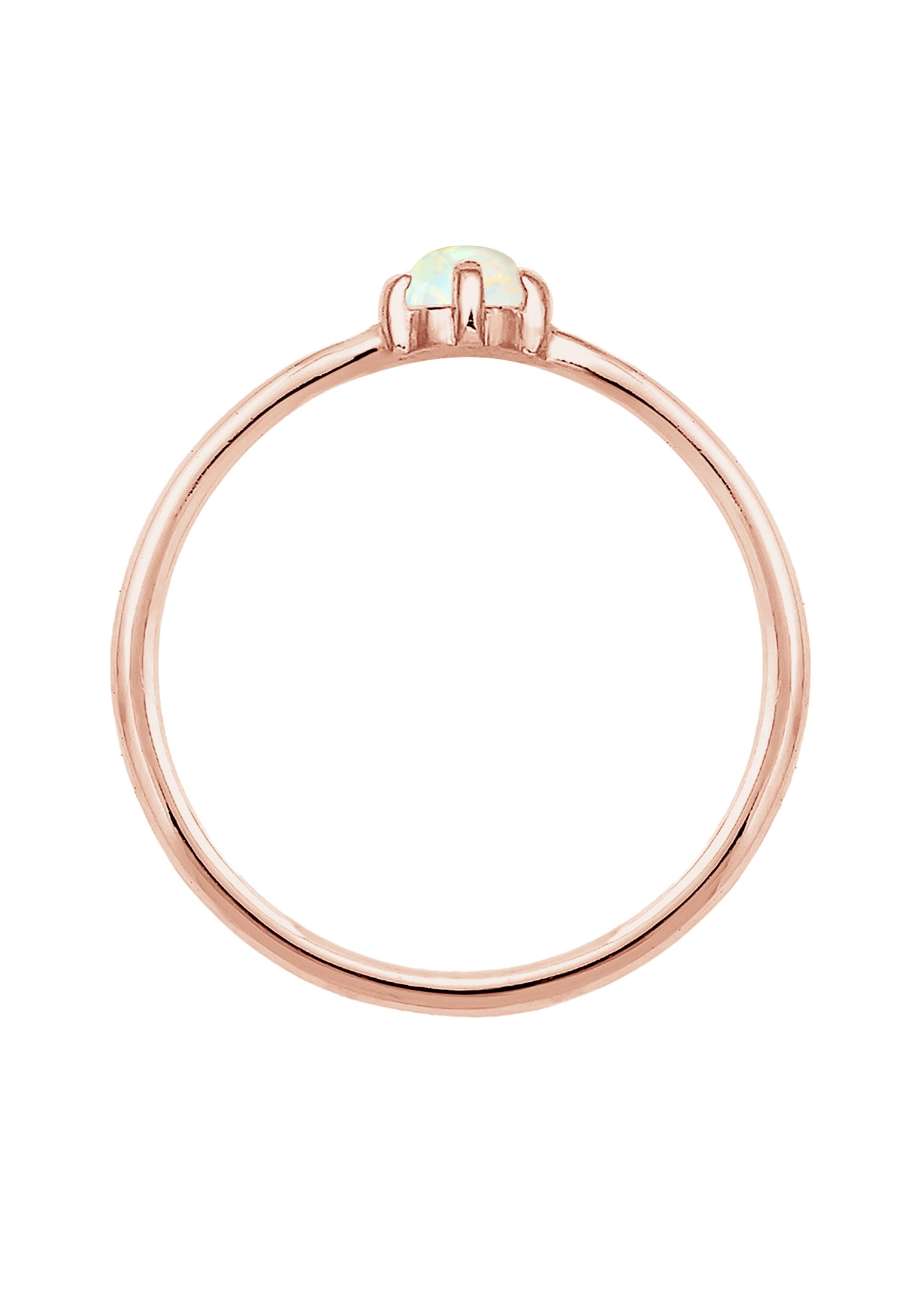 Elli Silberring »Ring Silberring mit synth. Opal rund 925er Silber«