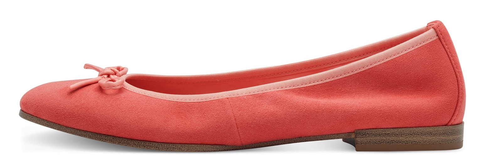 Tamaris Ballerina, Blockabsatz, Businessschuh, Schlupfschuh mit süßer Zierschleife
