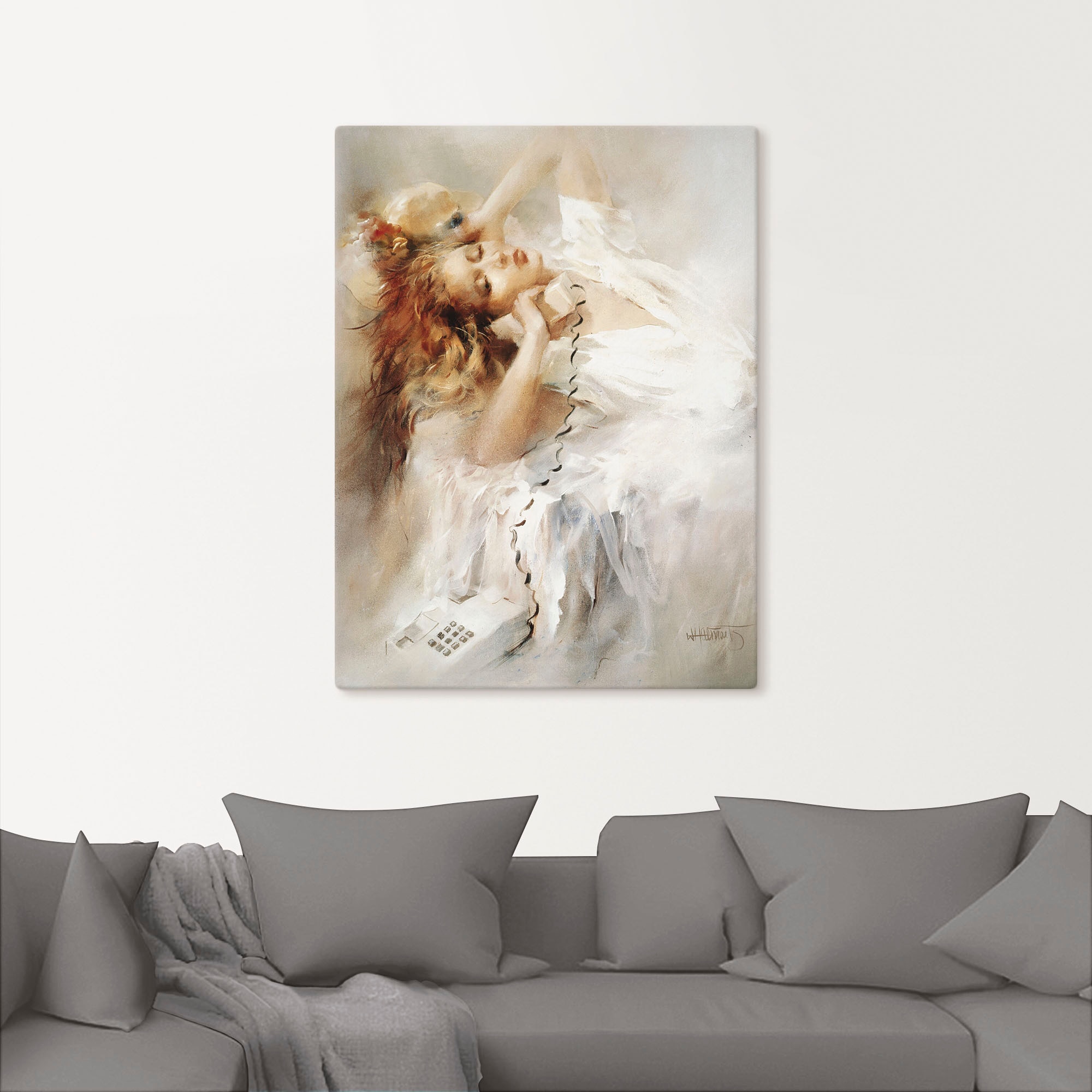 Artland »Hoffnungsvoll« Frau 1 Stk. tlg. auf Holzrahmen gespannt