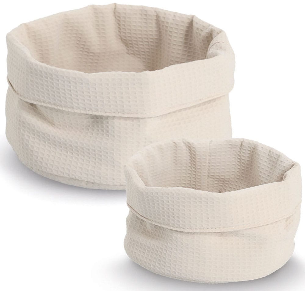 Zeller Present Aufbewahrungskorb »Waffelpiqué 2-tlg.« hochwertiges Waffelpiqué, Rand krempelbar
