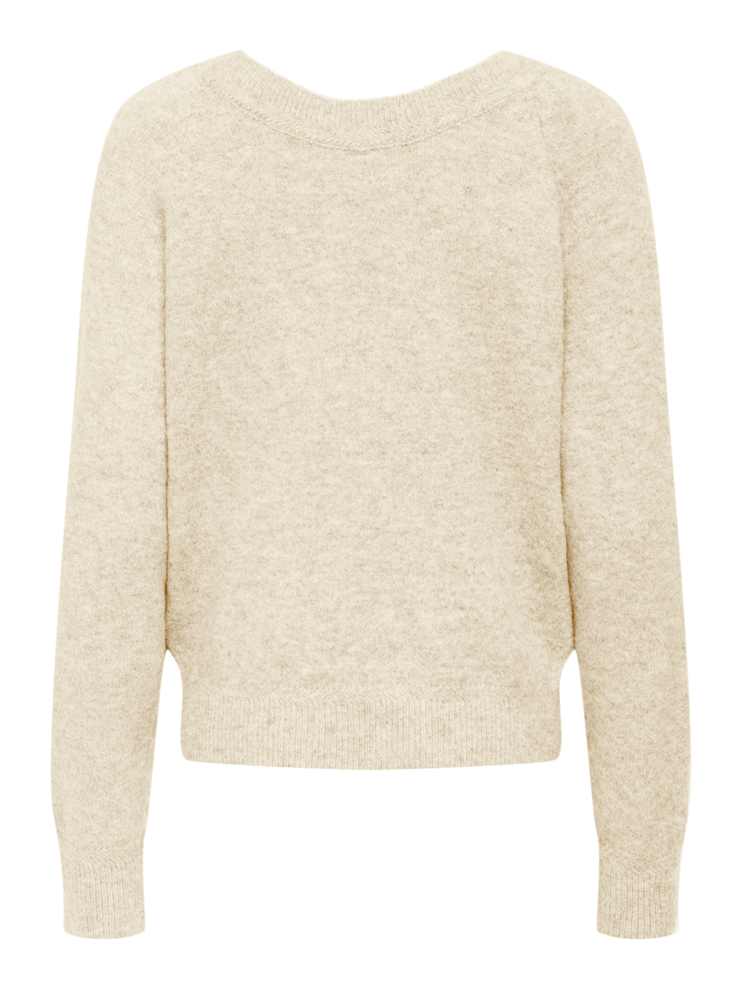 ONLY Strickpullover »ONLRENE LS V-NECK REVERSIBEL KNT NOOS« Materialmix, regular fit