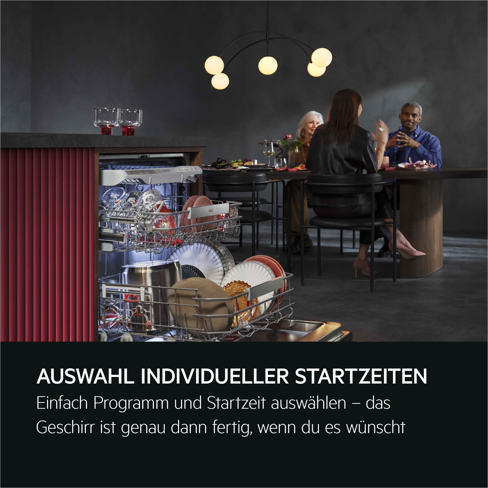 AEG vollintegrierbarer Geschirrspüler Serie 8000, 60 cm, WiFi »GI8200A2TC« 14 tlg. Maßgedecke Leise Spülmaschine 38 dB kraftvoll gegen Eingebranntes bei 8,4l Wasser