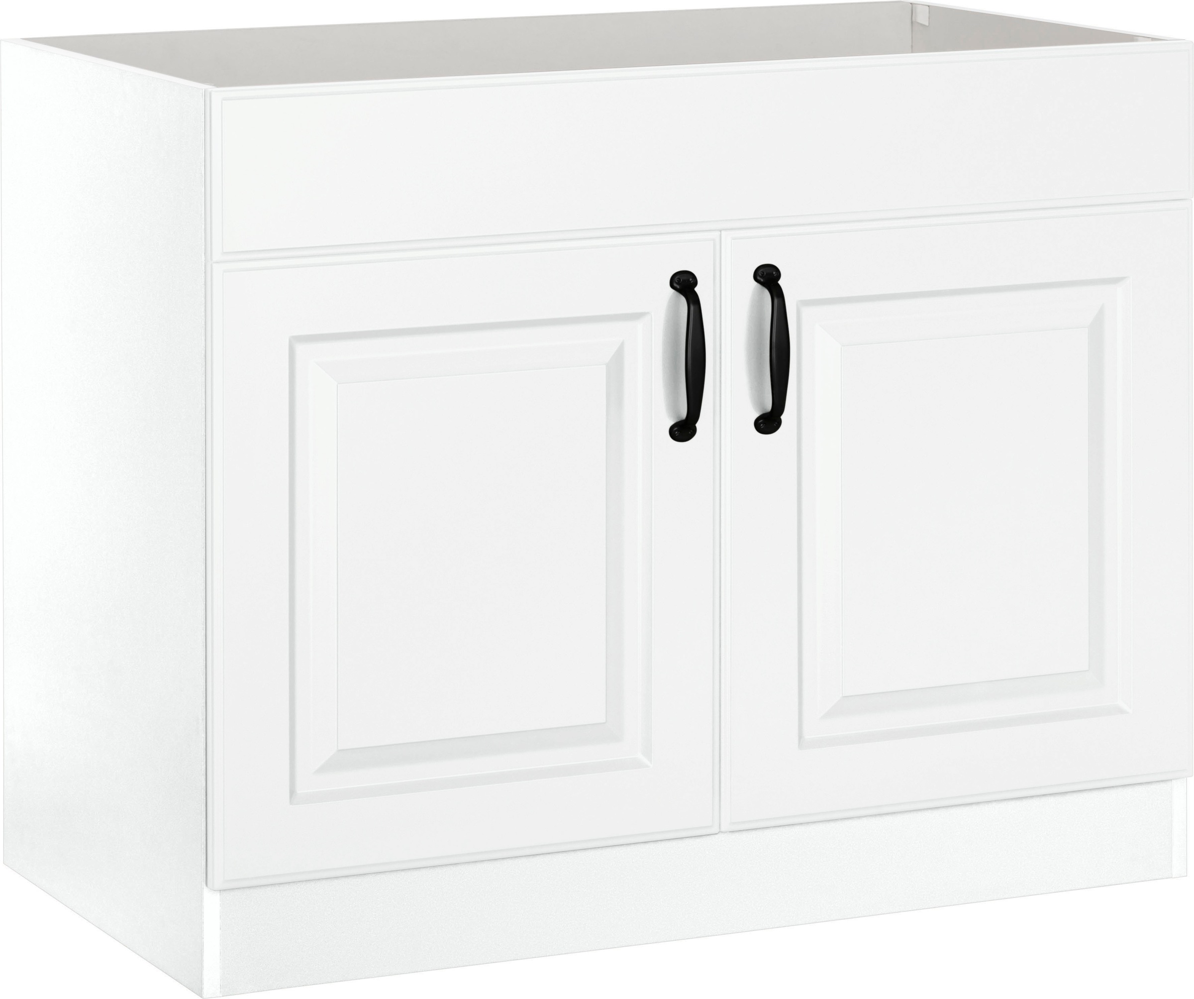 wiho Küchen Spülenschrank "Erla" 100 cm breit mit Kassettenfront, ohne Arbeitsplatte