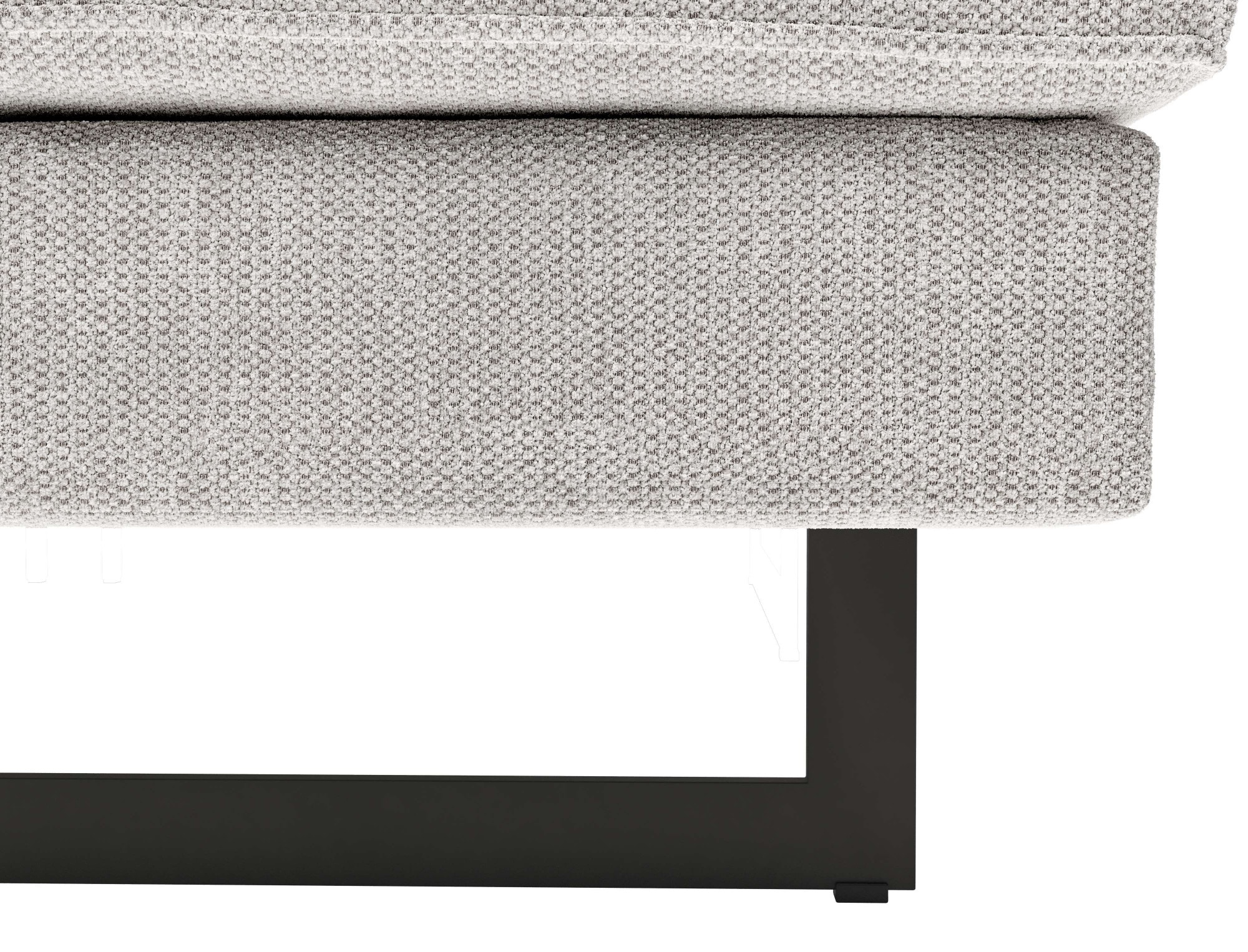 Places of Style Wohnlandschaft »Pinto, 350 cm, U-Form, XXL, mit Ottomanen«, Cord, Chenille, Lederoptik, mit Keder, Metallfüße, Wellenunterfederung