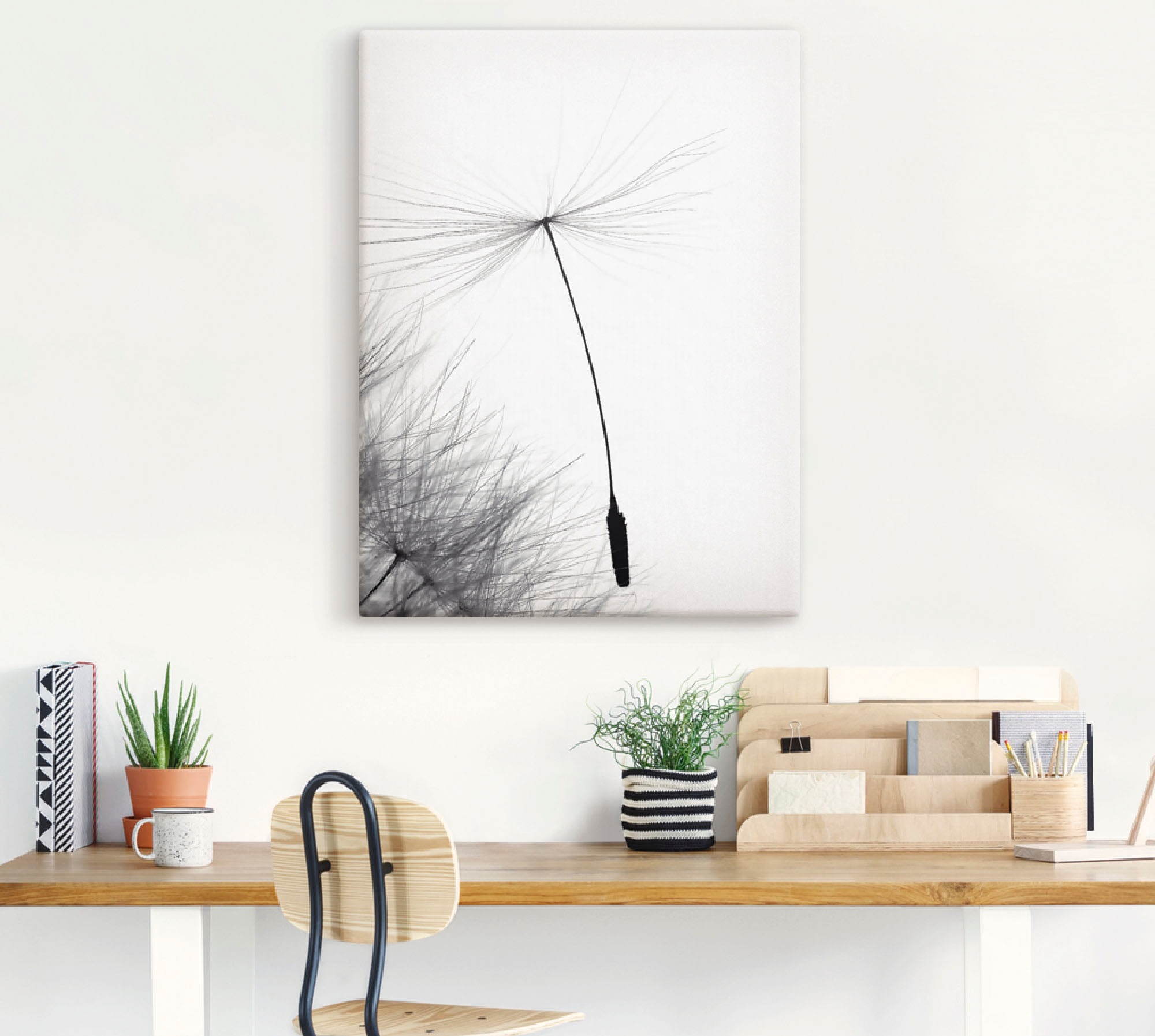 Artland Leinwandbild »Pusteblume Letzter Halt«, Blumen, (1 St.), auf Keilrahmen gespannt