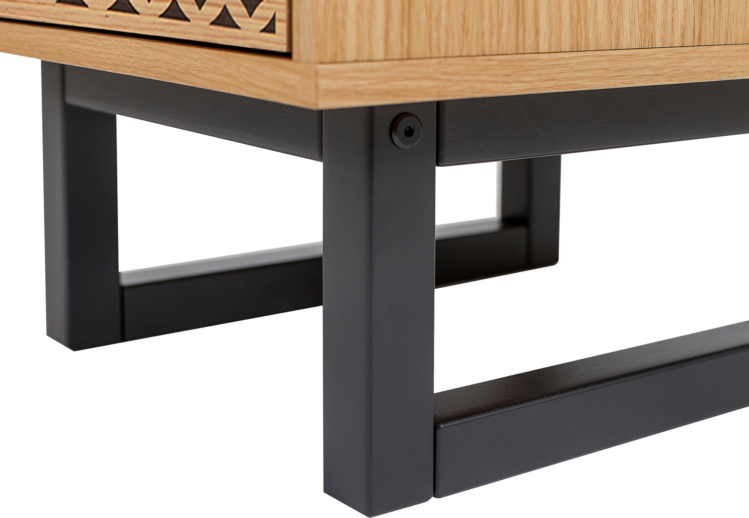 Woodman Hochkommode, im skandinavischen Design, mit besonderem Print