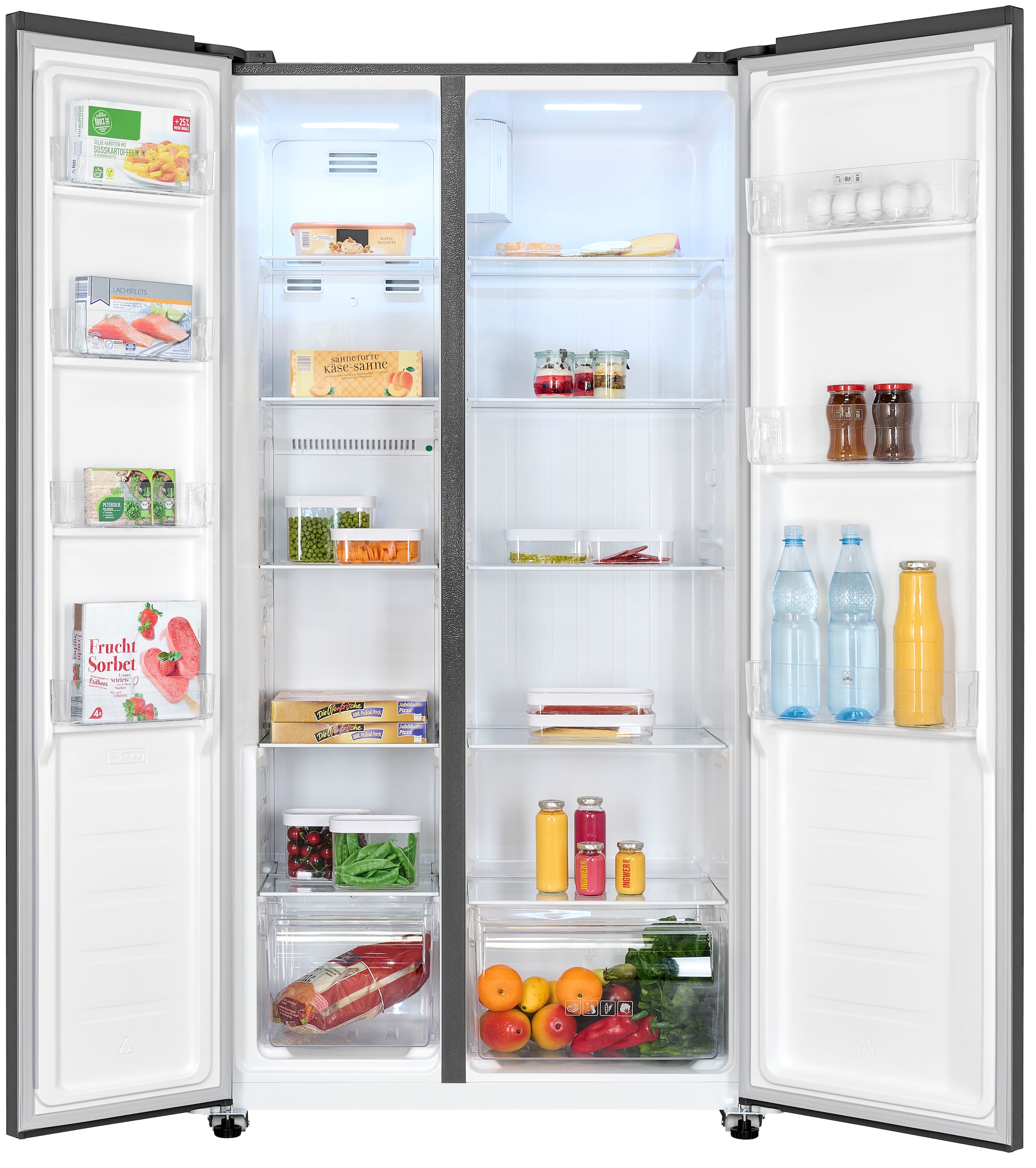 exquisit Side-by-Side SBS46-040D inoxlook-az »SBS46-040D inoxlook-az« 177 cm hoch 91 cm breit