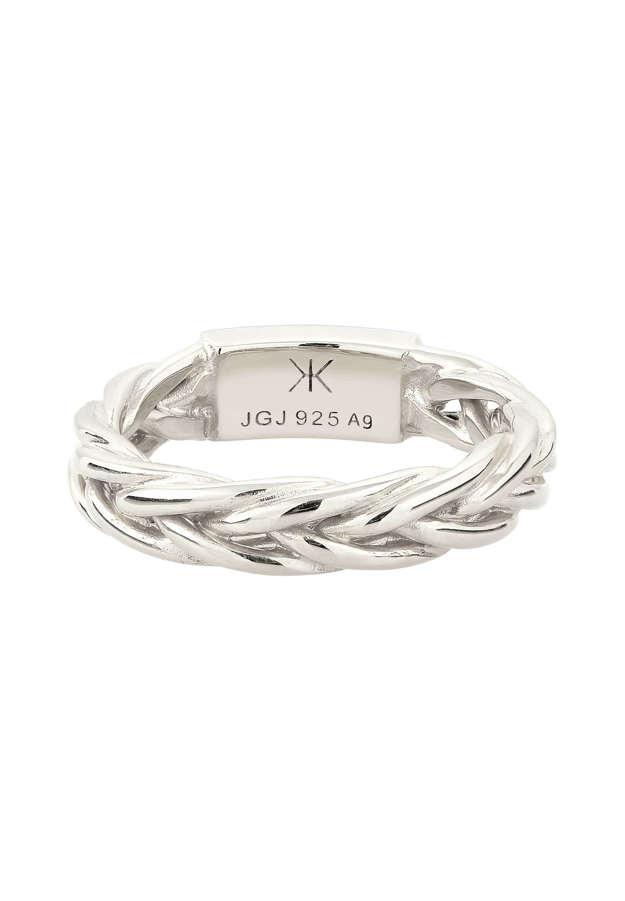 Kuzzoi Silberring »Ring Bandring Zopfkette Design 925 Sterling Silber«
