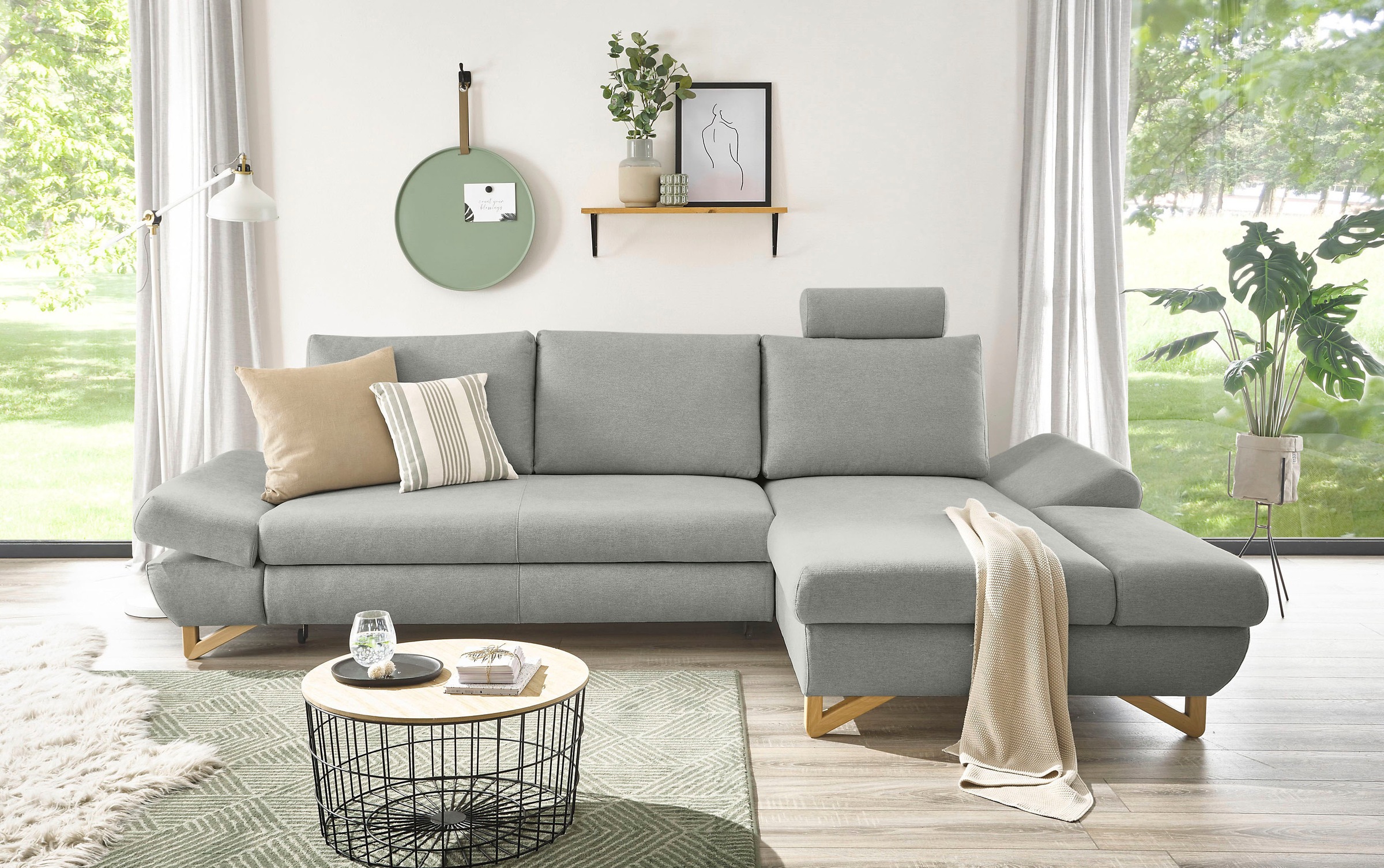 INOSIGN Ecksofa »City/Giron, L-Form,«, verstellbare Armlehnen mit Rasterfunktion