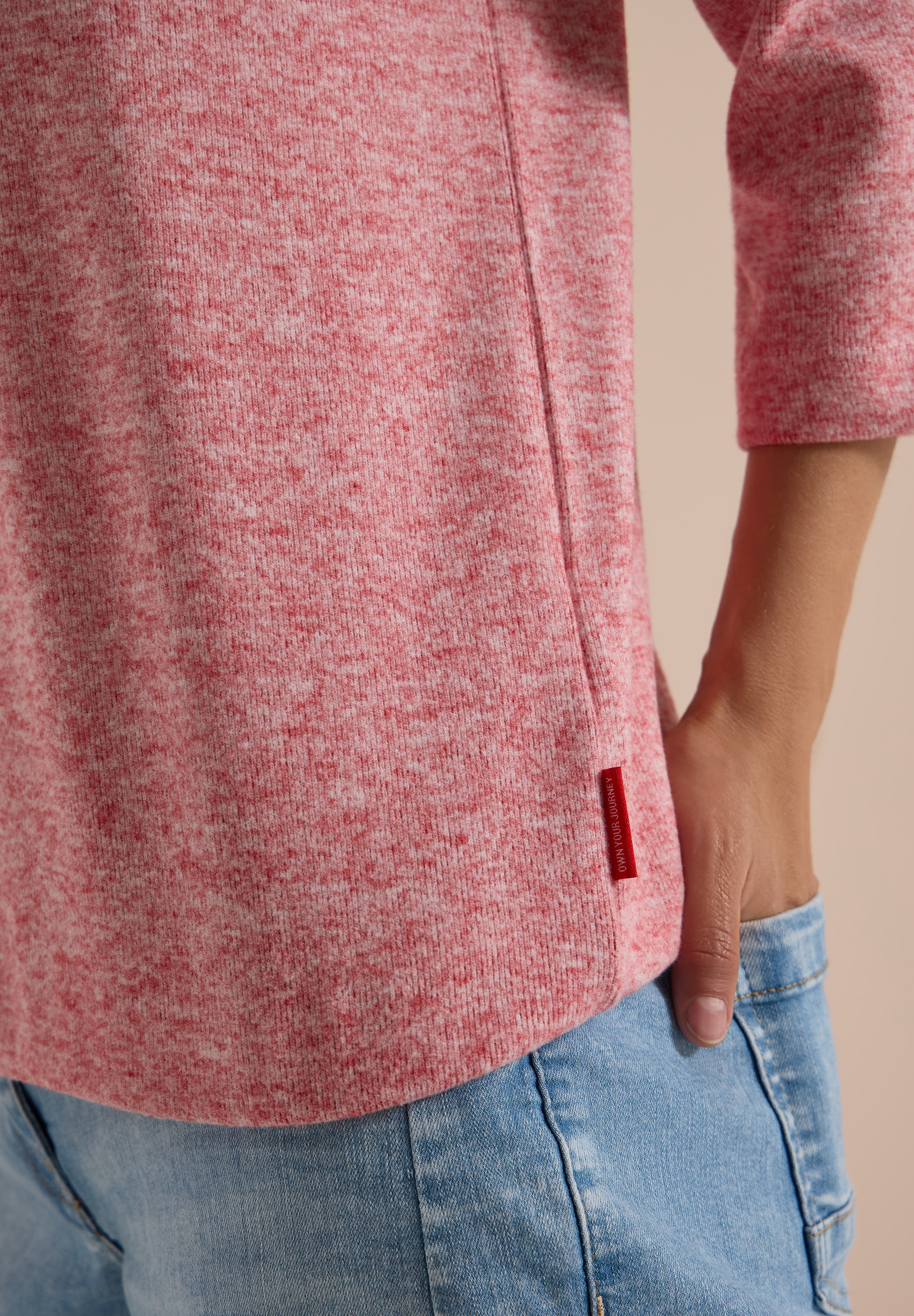 Cecil Kapuzensweatshirt , 3/4-Arm-Shirt im Melange-Look
