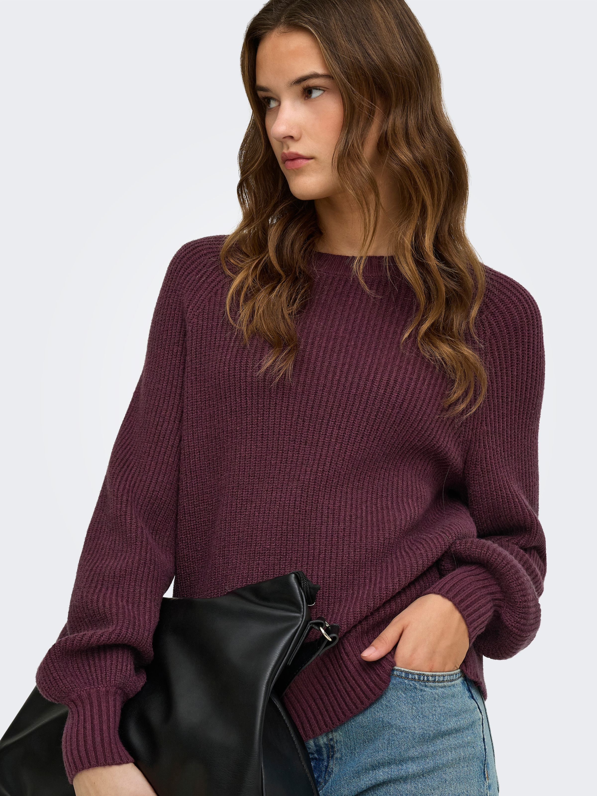 ONLY Strickpullover »ONLIDA LS RIB O-NECK CS KNT« Viskosemischung