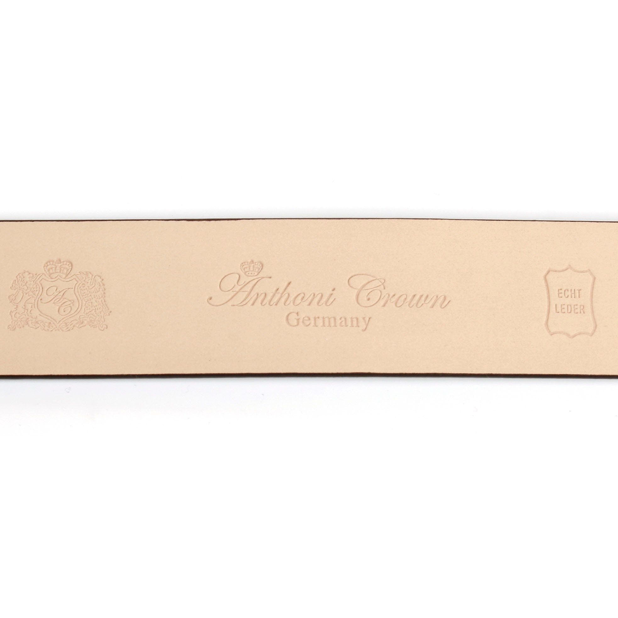 Anthoni Crown Ledergürtel mit Karbon-Schließe und Kontrast-Stitching