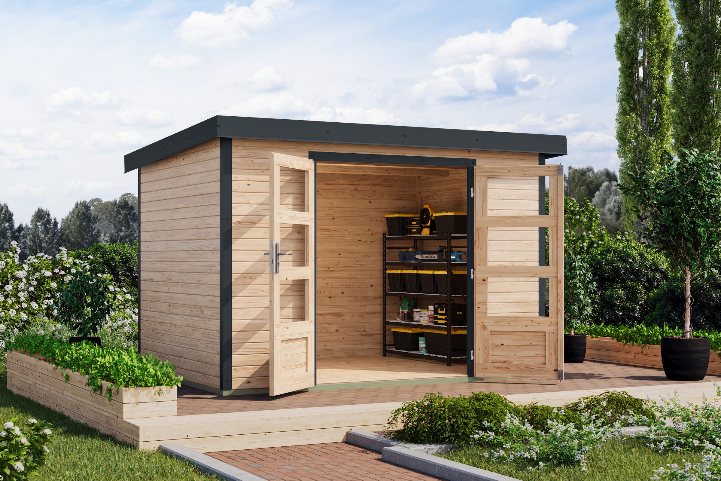 Karibu Gartenhaus »Jupiterino 4, in verschiedenen Farben«