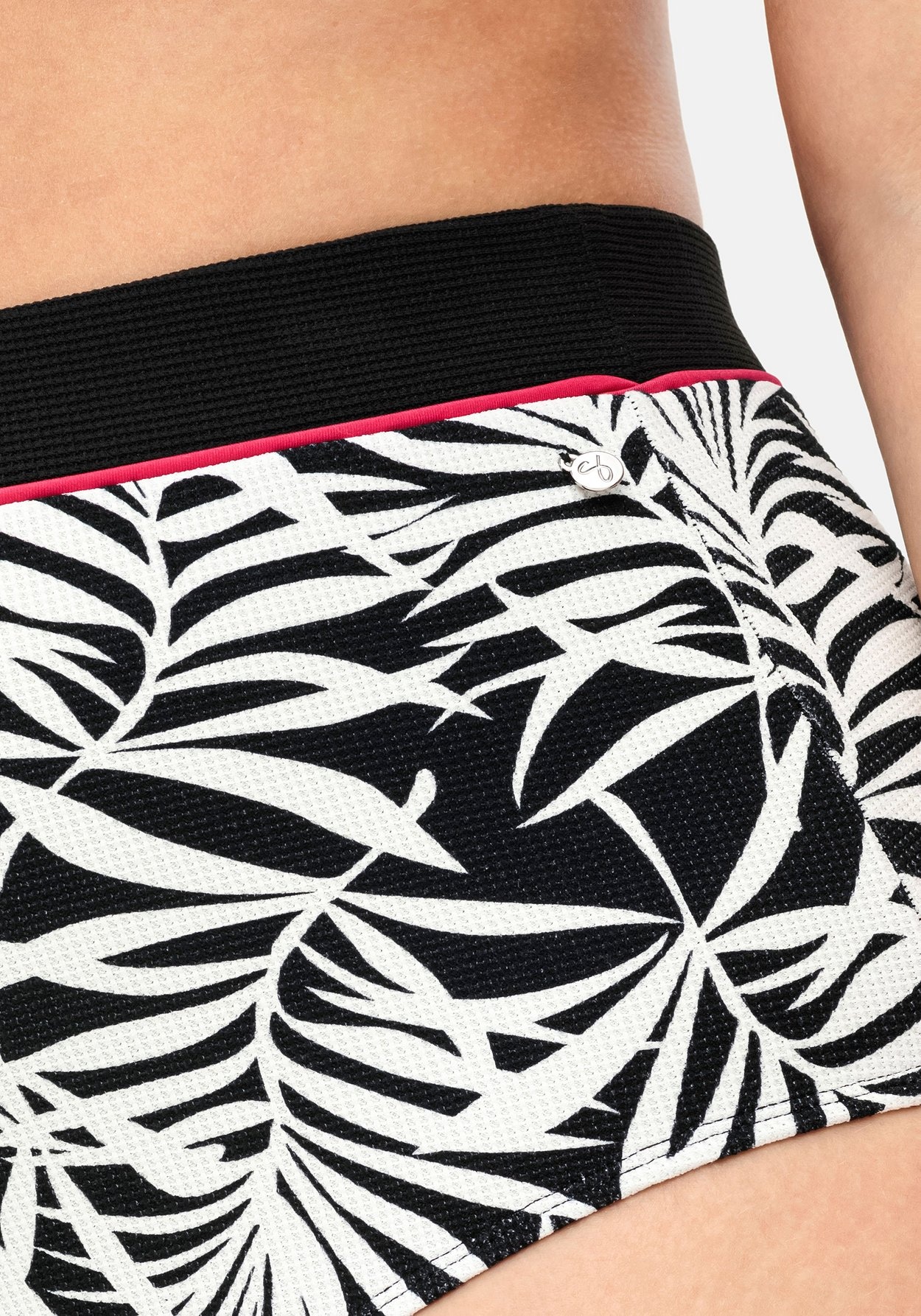 Sheego Badehose »Hohe Bikinihose mit Blätterprint und Shaping-Effekt«