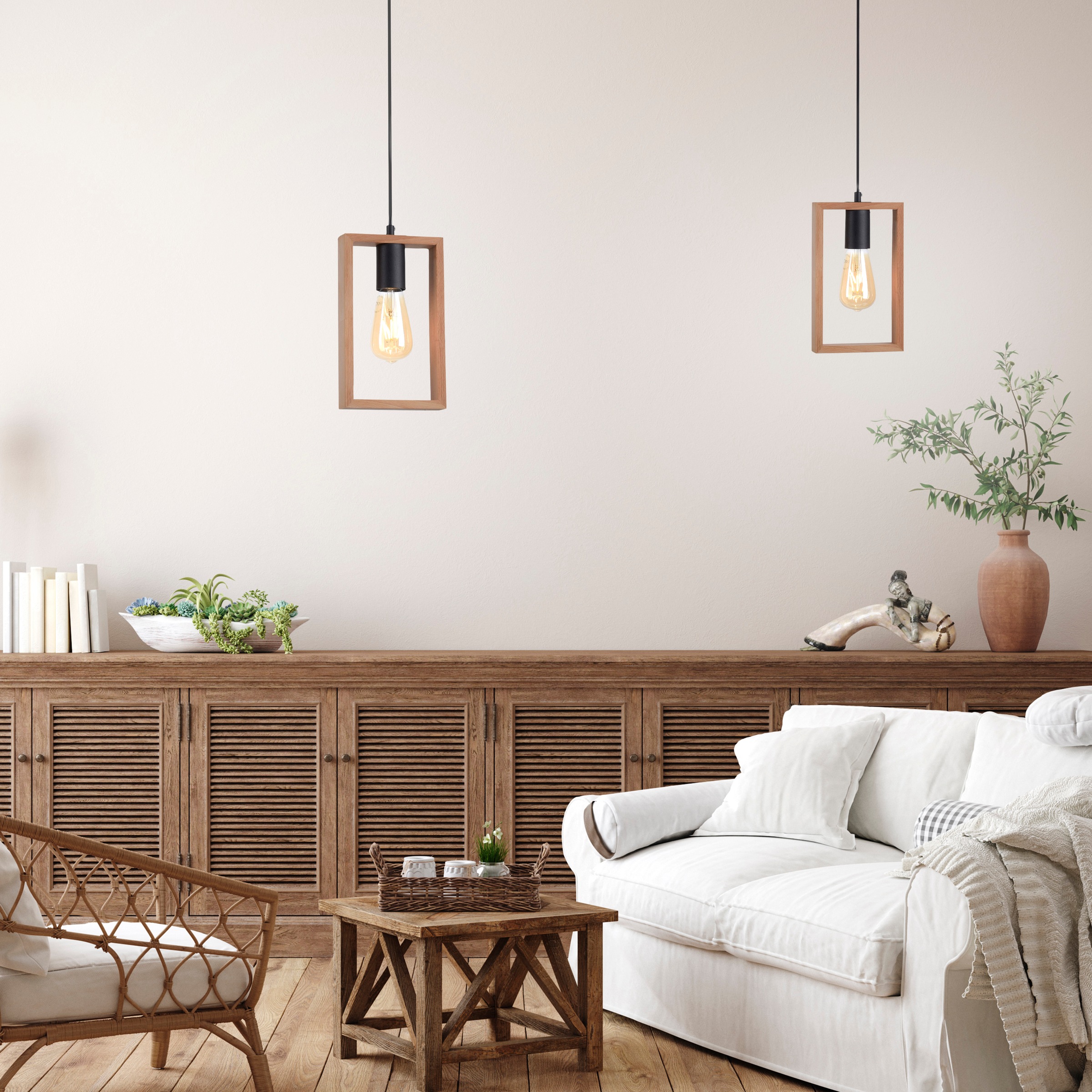 JUST LIGHT Pendelleuchte »FRANKY«, 1 flammig, Leuchtmittel E27 | ohne Leuchtmittel, ExklusiveE27