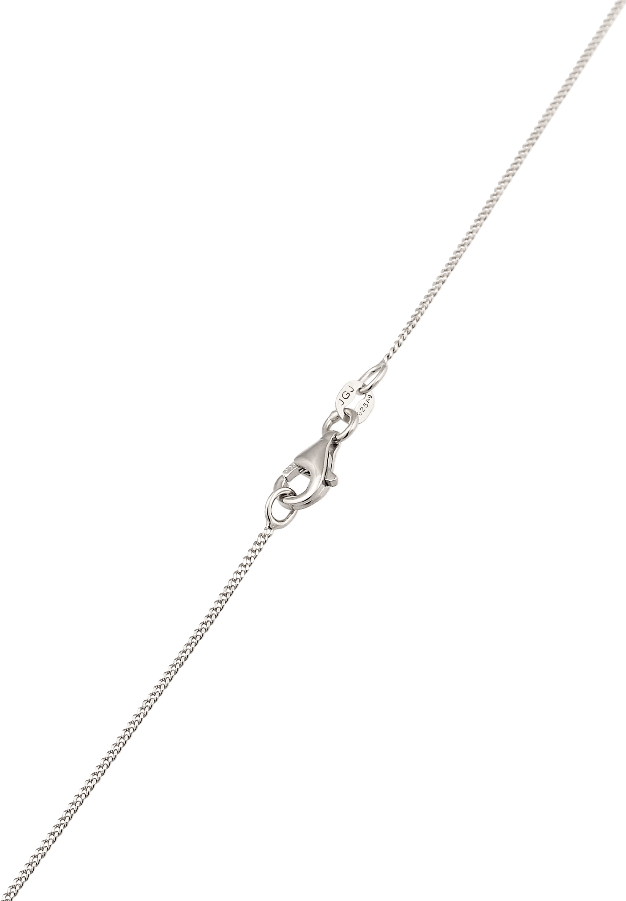 Elli DIAMONDS Silberkette »Halskette Laborgezüchtete Diamanten Weiß Brillantschliff (0.035 ct) 925 Sterling Silber«